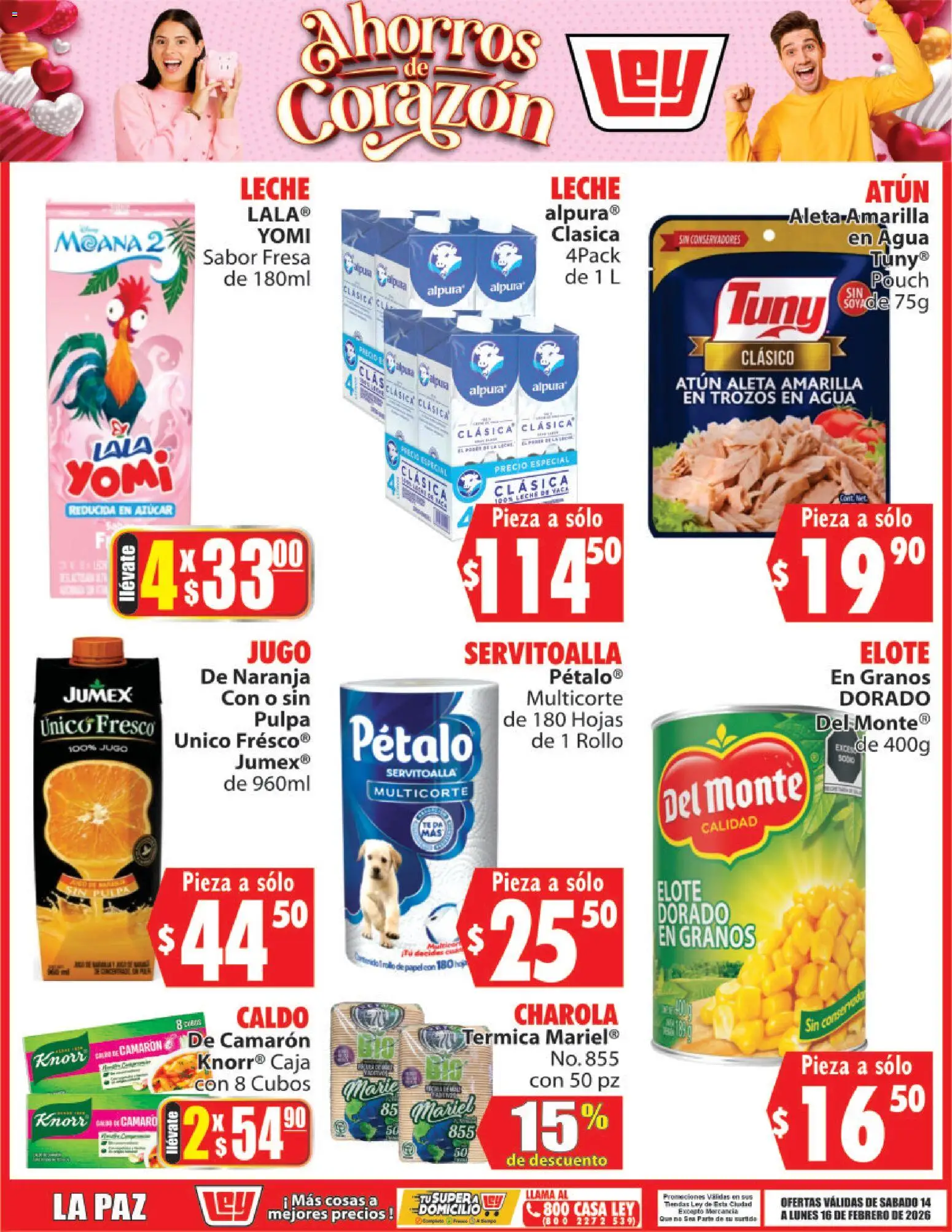 Nuevas ofertas de Casa Ley válidas en toda la República Mexicana desde el 14.02.2026. ¡Encuentra las mejores ofertas en Casa Ley folleto Ahorros de Corazón! | Página: 9