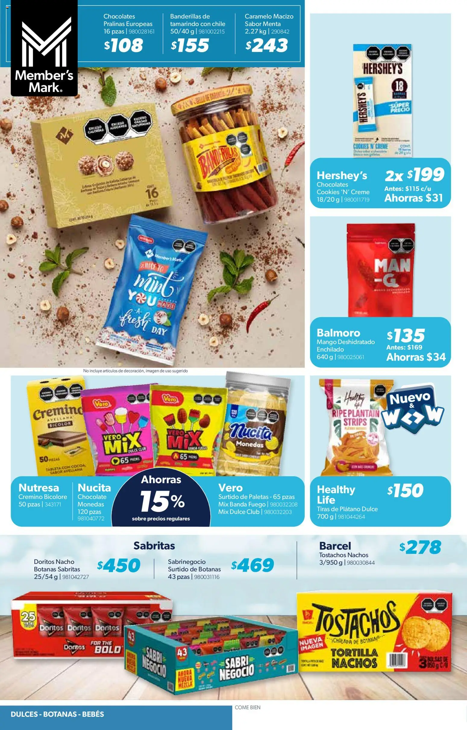 Nuevas ofertas de Sam's Club válidas en toda la República Mexicana desde el 03.03.2026. ¡Encuentra las mejores ofertas en Sam's Club catálogo! | Página: 12 | Productos: Mango, Chocolate, Dulces, Sobre
