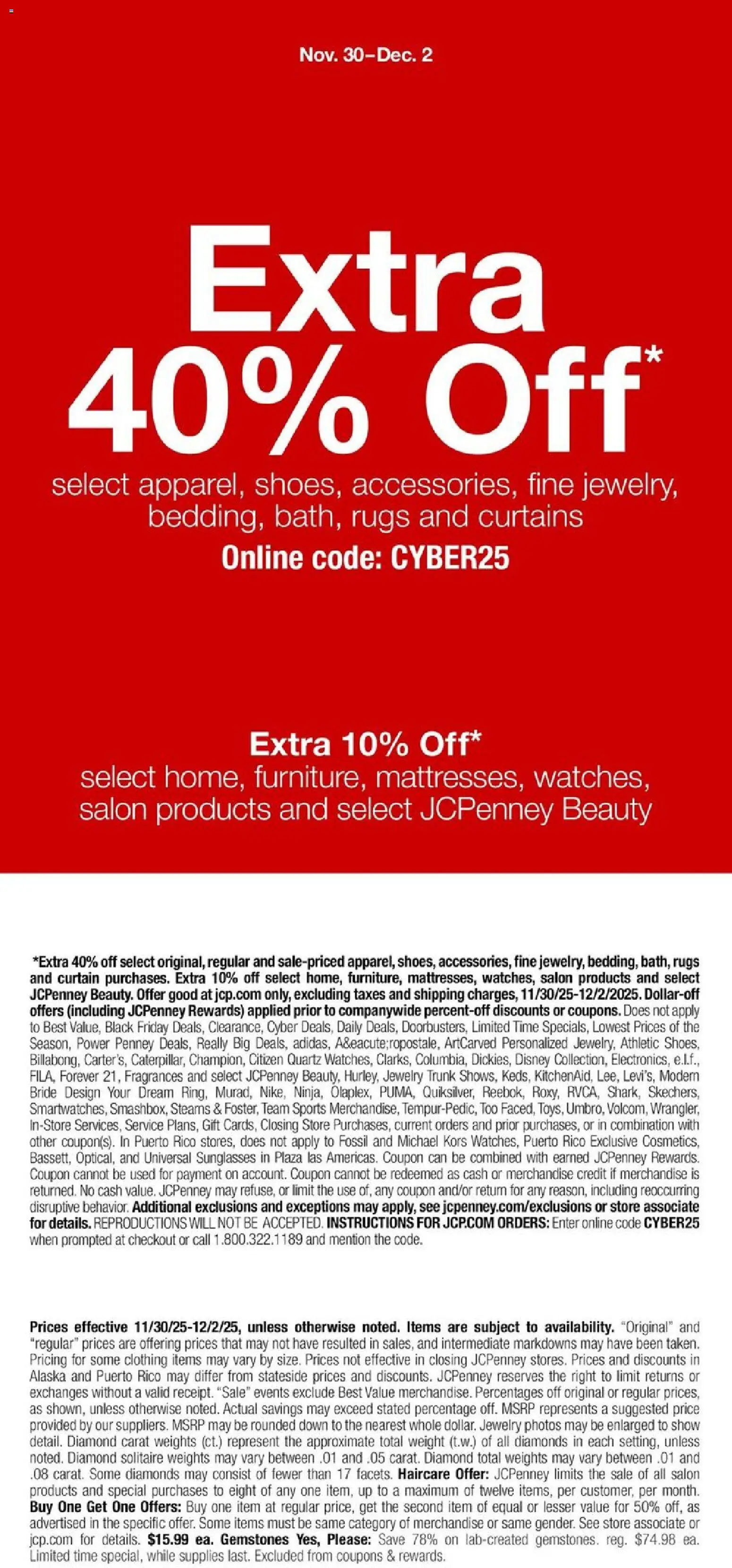 JCPenney Cyber Sale - valid from 30.11.2025 | Page: 10 | Products: Weight