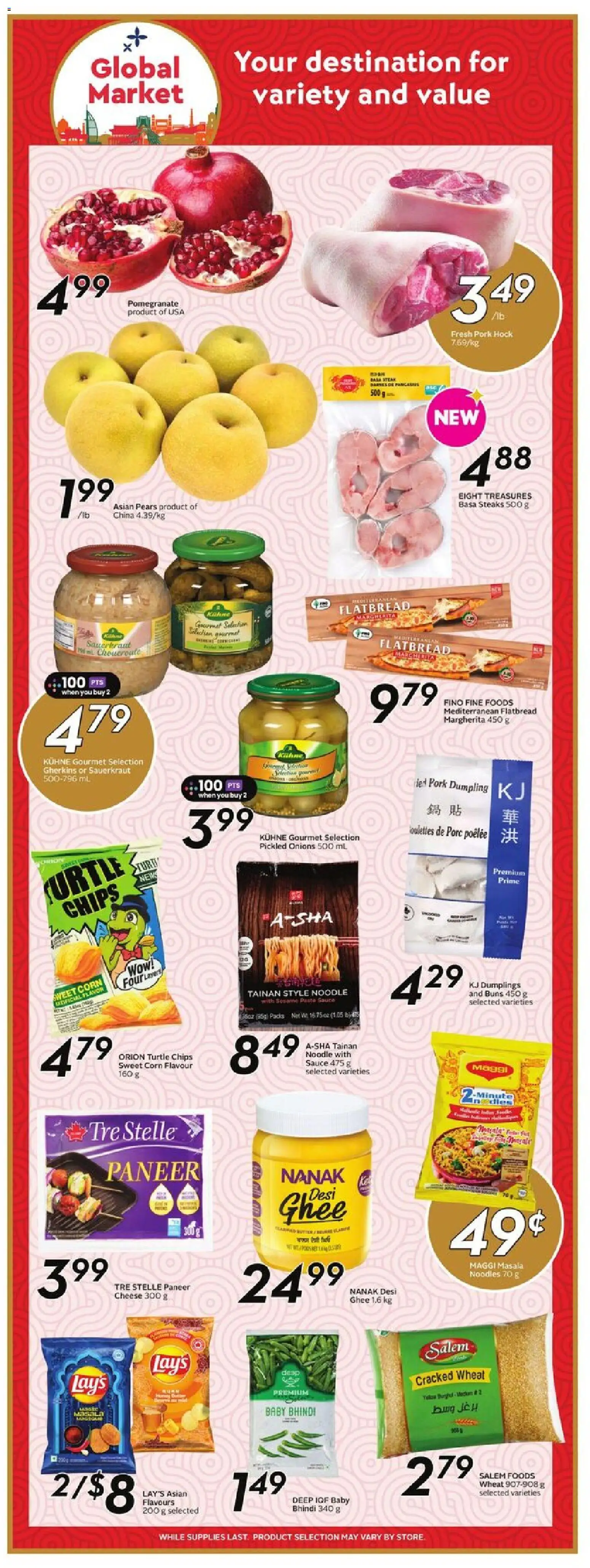 Sobeys flyer valid from 30.10.2025 | Page: 14 | Products: Noodles, Chips, Cheese, Pork