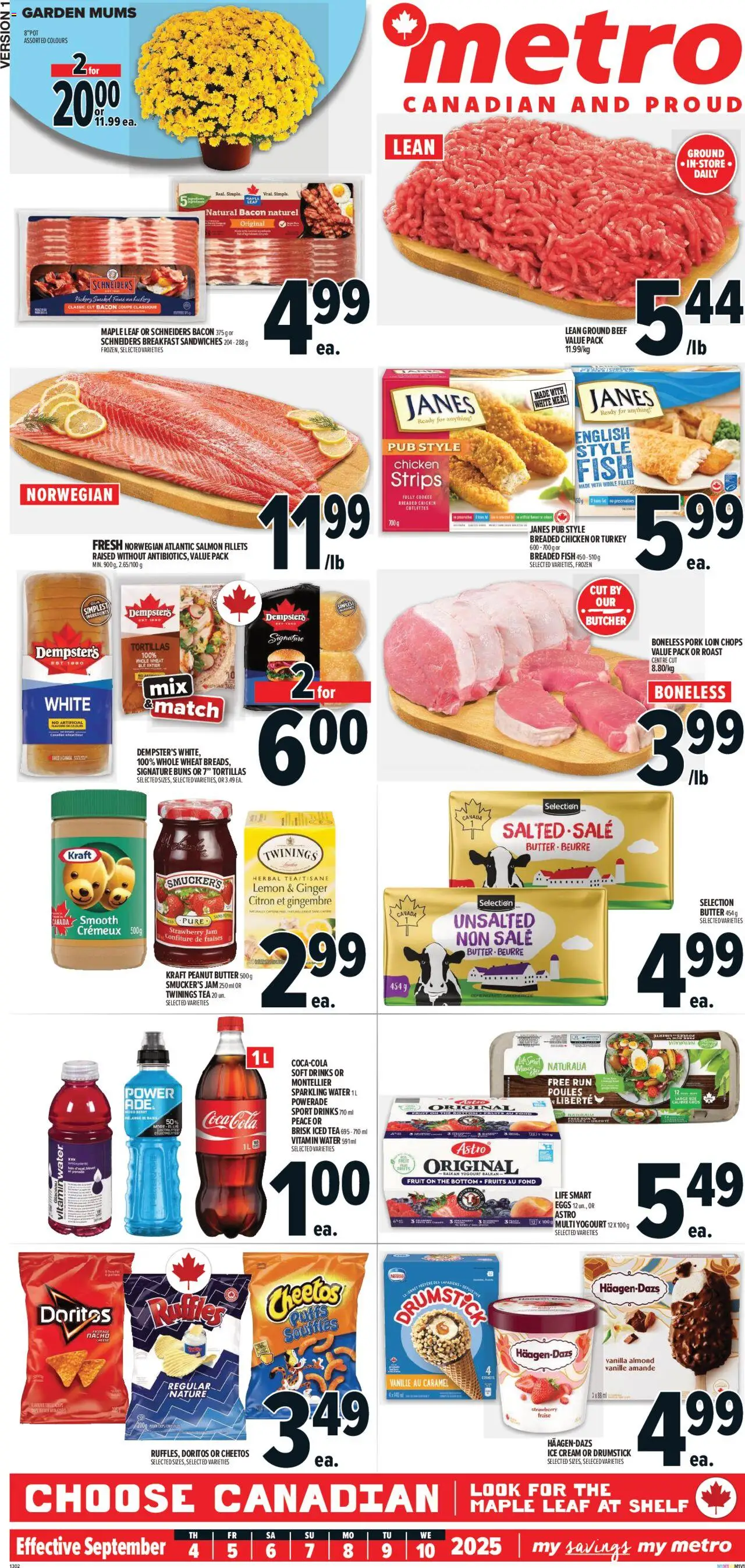 Metro flyer valid from 04.09.2025 | Page: 2 | Products: Tea, Beef, Cream, Pork