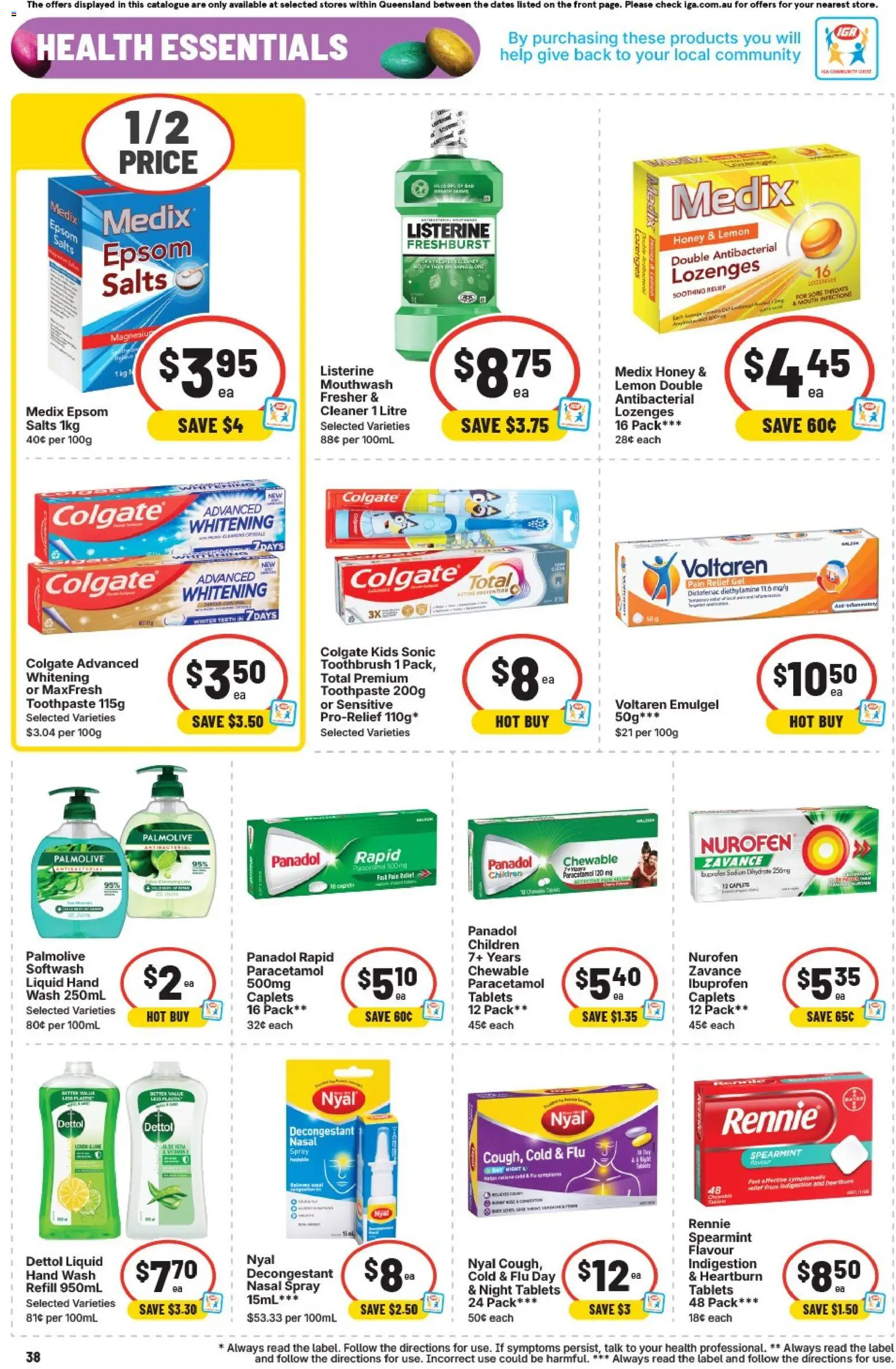 IGA catalogue - valid from 25.03.2026 | Page: 37 | Products: Toothpaste, Nasal spray, Tablets, Hand wash