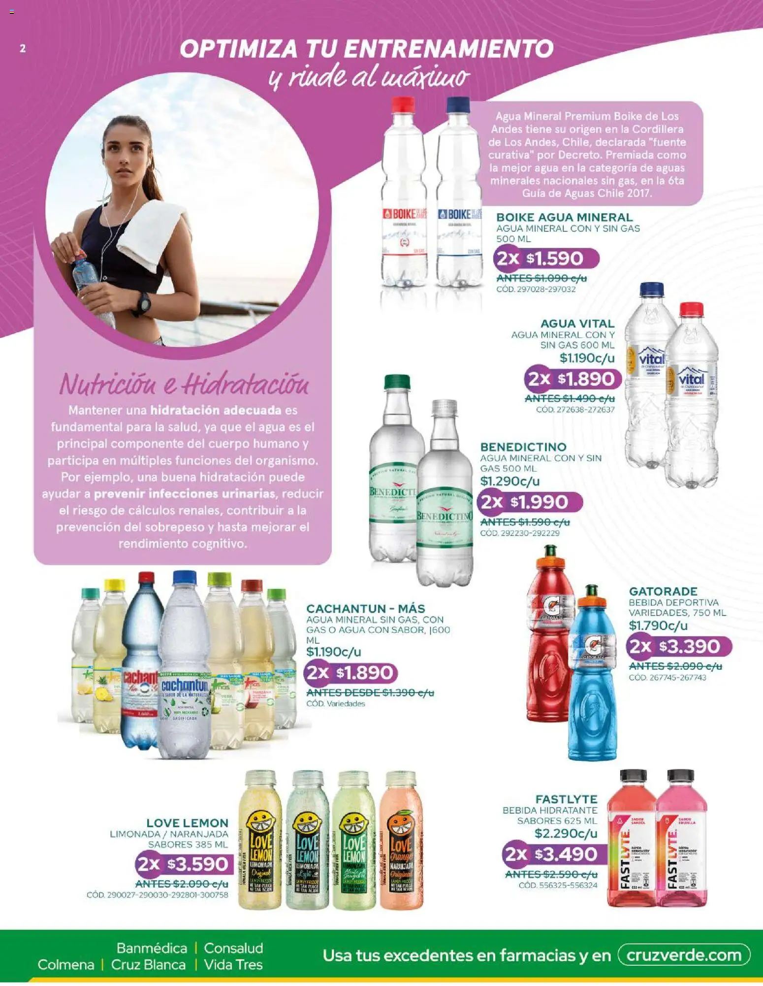 Cruz Verde - Bebestibles y Snacks │ válido desde el 01.03.2026 | Página: 2 | Productos: Agua, Fuente