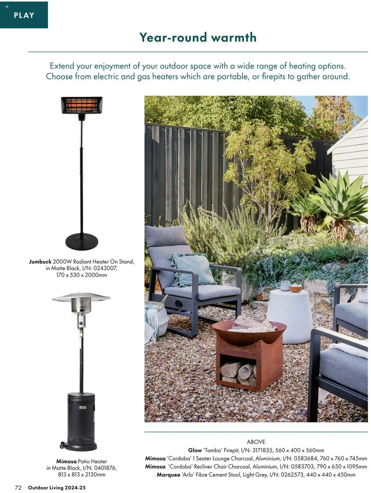 Bunnings Warehouse catalogue - valid from 03.09.2024 | Page: 72 | Products: Chair, Heater, Light, Recliner
