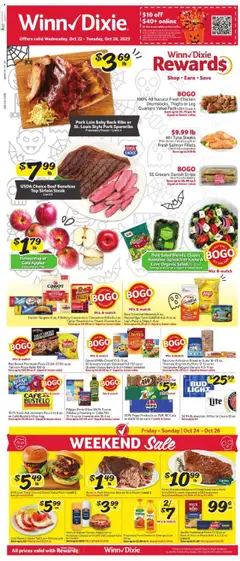 Preview of Winn Dixie weekly ads valid from 22.10.2025