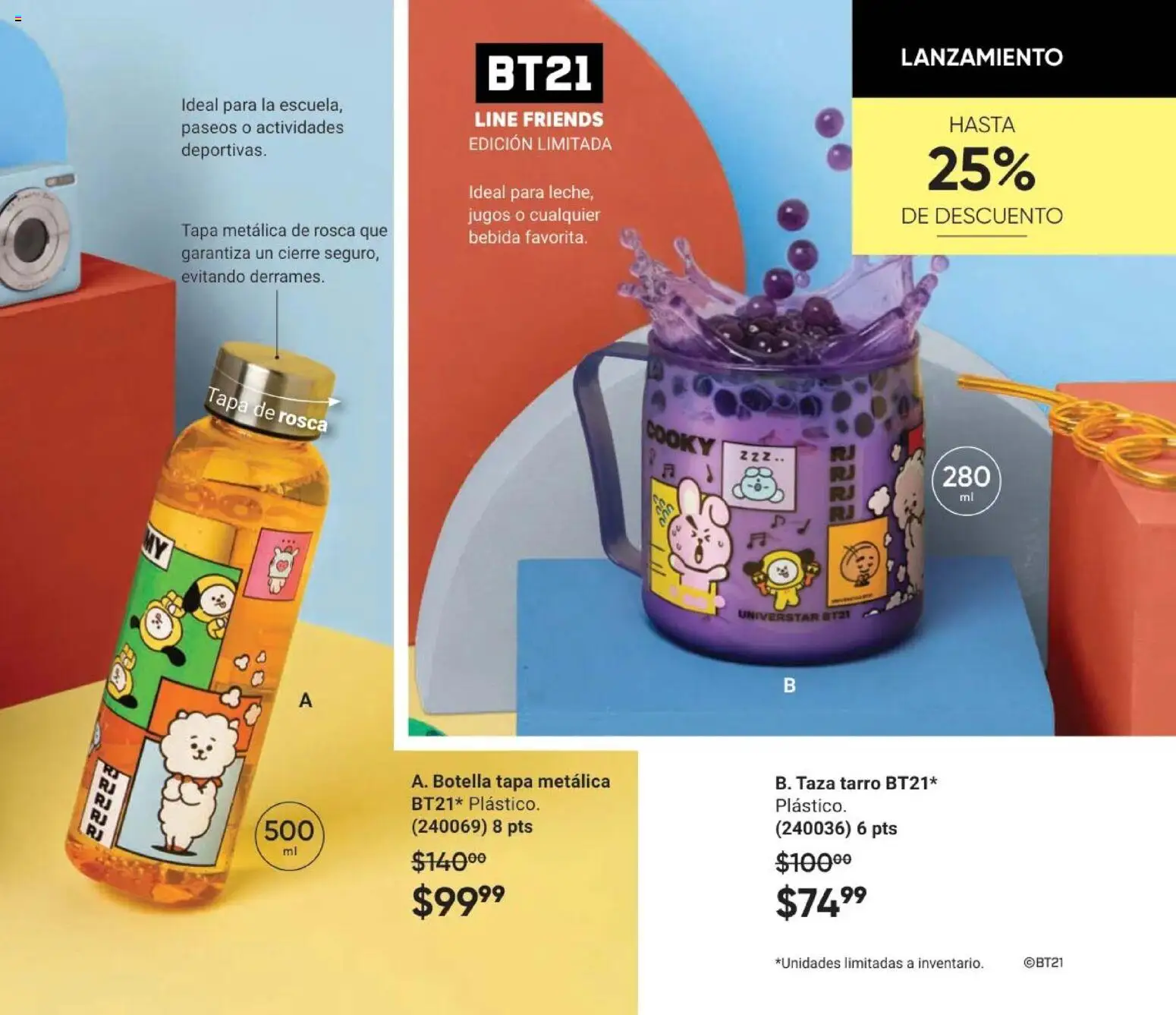 Nuevas ofertas de AVON válidas en toda la República Mexicana desde el 24.04.2026. ¡Encuentra las mejores ofertas en AVON Casa & Estilo 7 2026! | Página: 21 | Productos: Taza, Botella