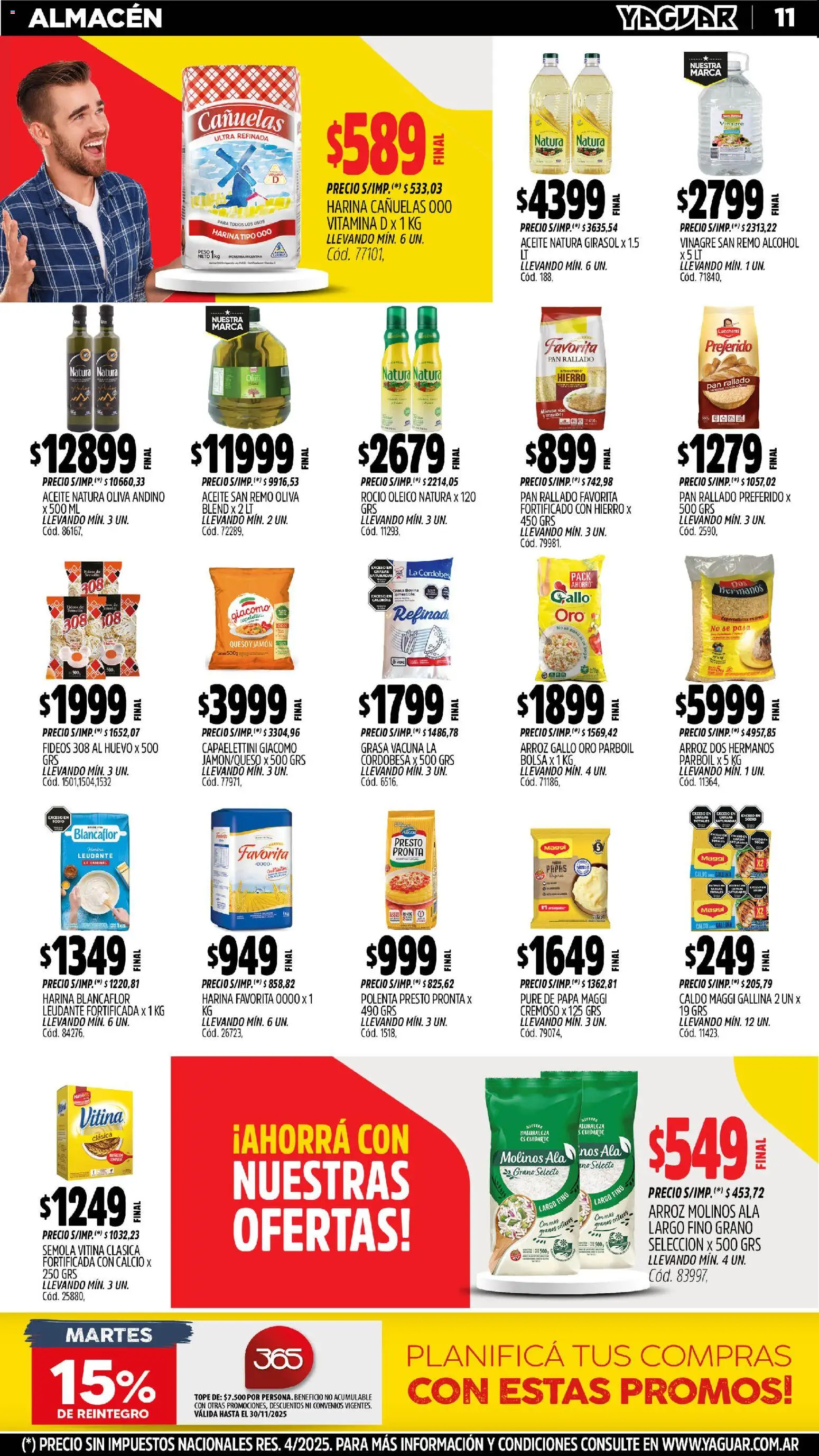 Yaguar - Campana │ válido desde el 17.11.2025 | Página: 11 | Productos: Harina, Polenta, Pan, Pan rallado