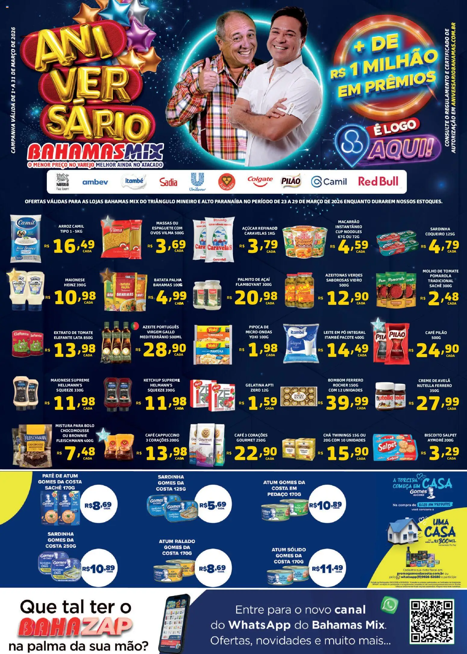 Bahamas Mix Folheto - válido de 23.03.2026 | Página: 1 | Produtos: Leite, Chá, Açúcar, Gelatina