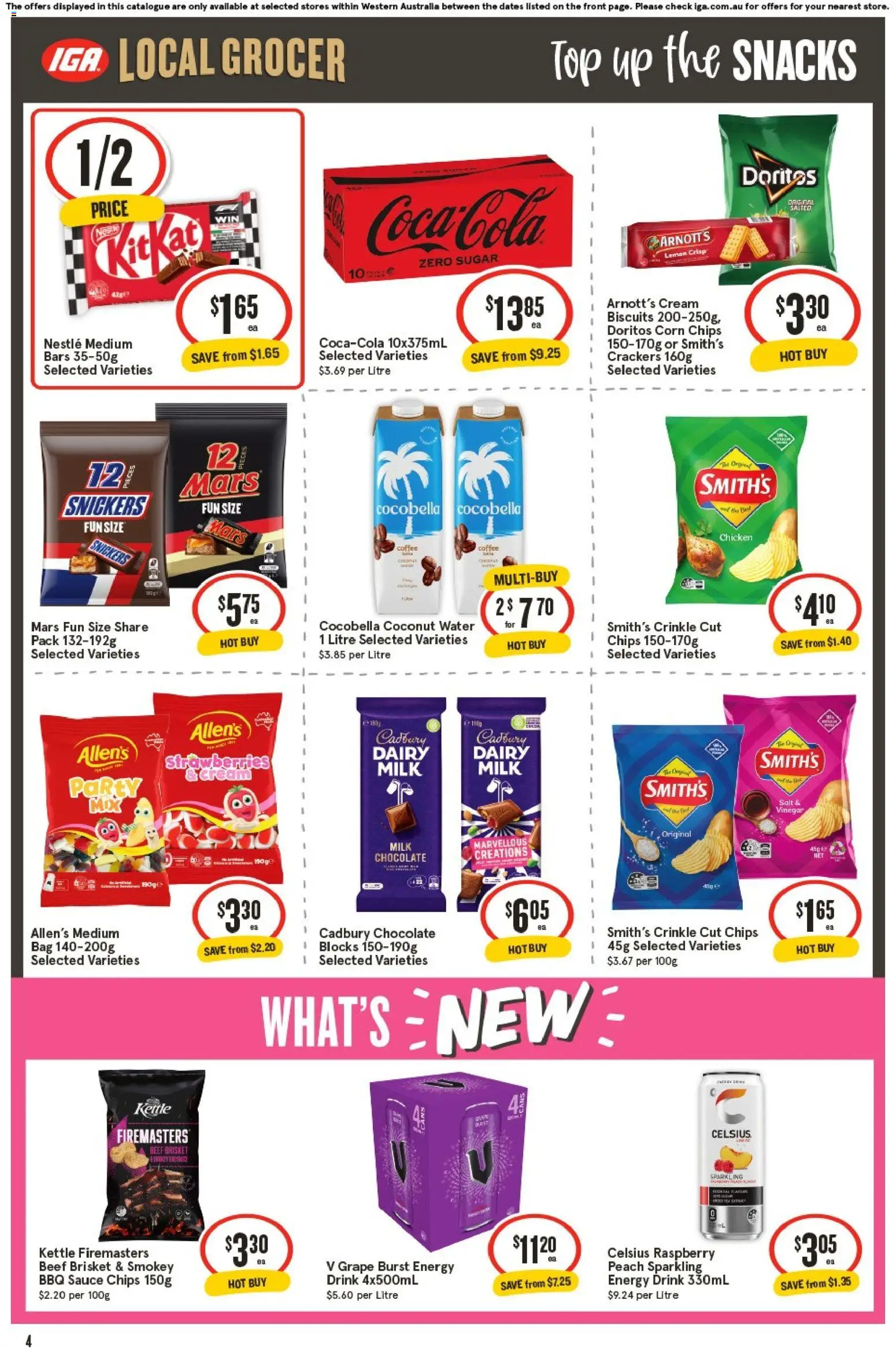 IGA catalogue - valid from 25.02.2026 | Page: 4 | Products: BBQ Sauce, Crackers, Milk, Coffee