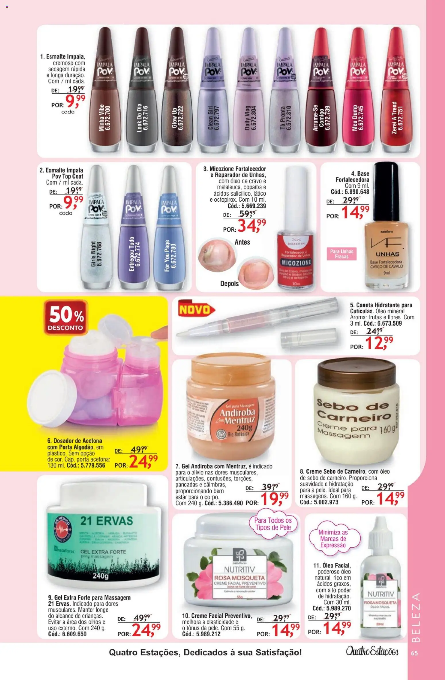 Quatro Estações Folheto - válido de 01.02.2026 | Página: 61 | Produtos: Porta, Caneta, Base, Óleo facial