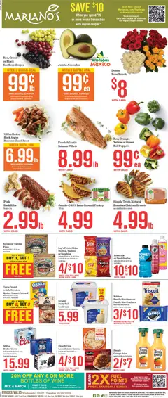 Preview of Mariano's weekly ads valid from 22.10.2025
