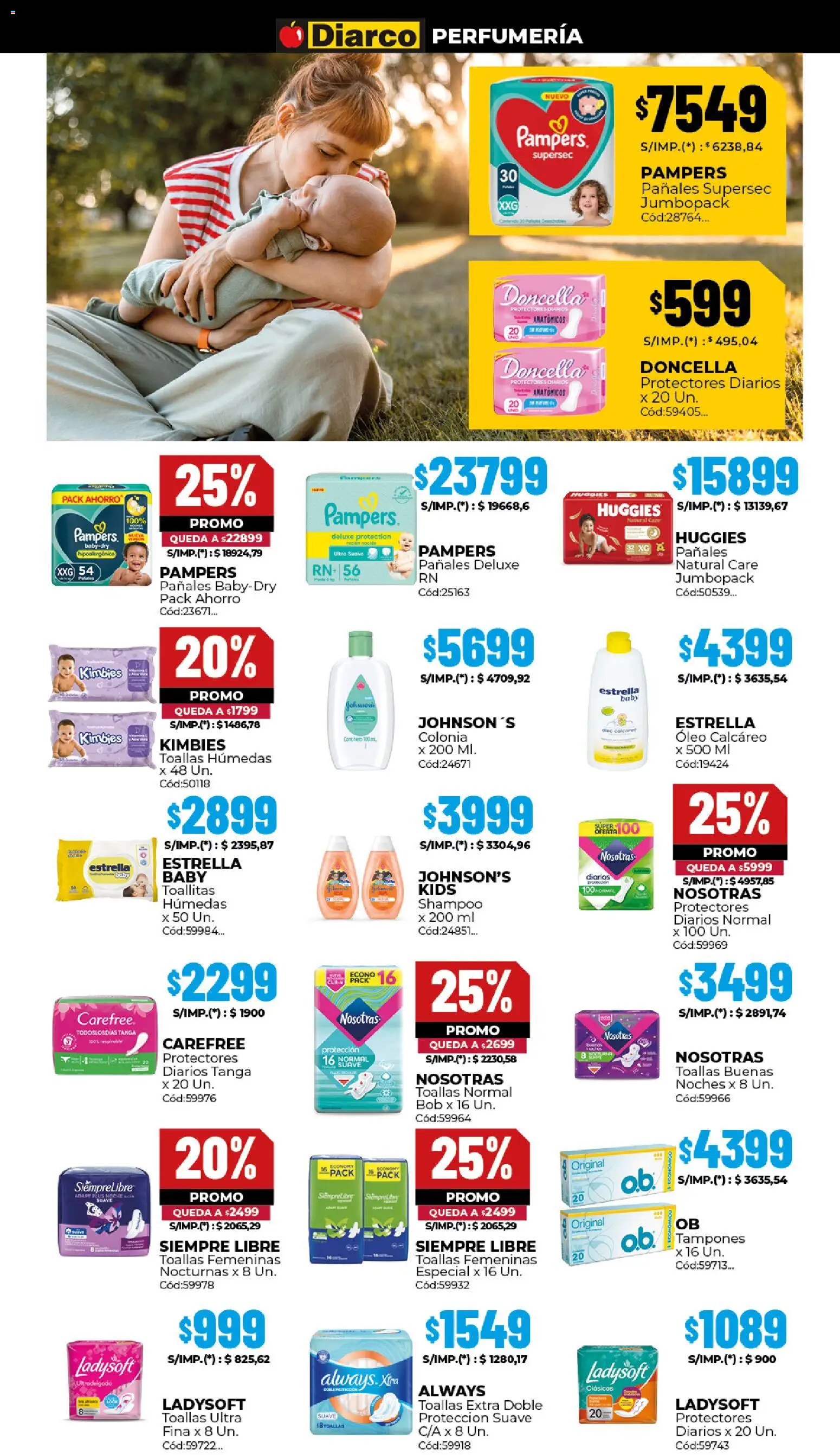 Diarco - Ofertas Interior │ válido desde el 15.12.2025 | Página: 13 | Productos: Tampones, Toallas, Shampoo, Protectores diarios