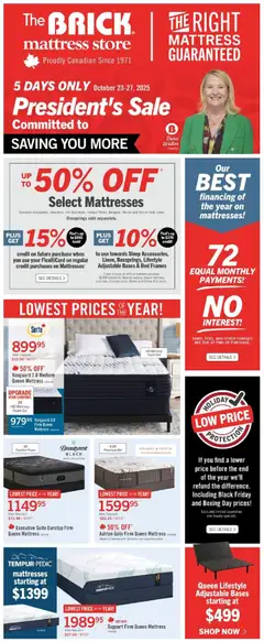 Preview of The Brick - Brick Mattress Store from shop The Brick valid from 23.10.2025
