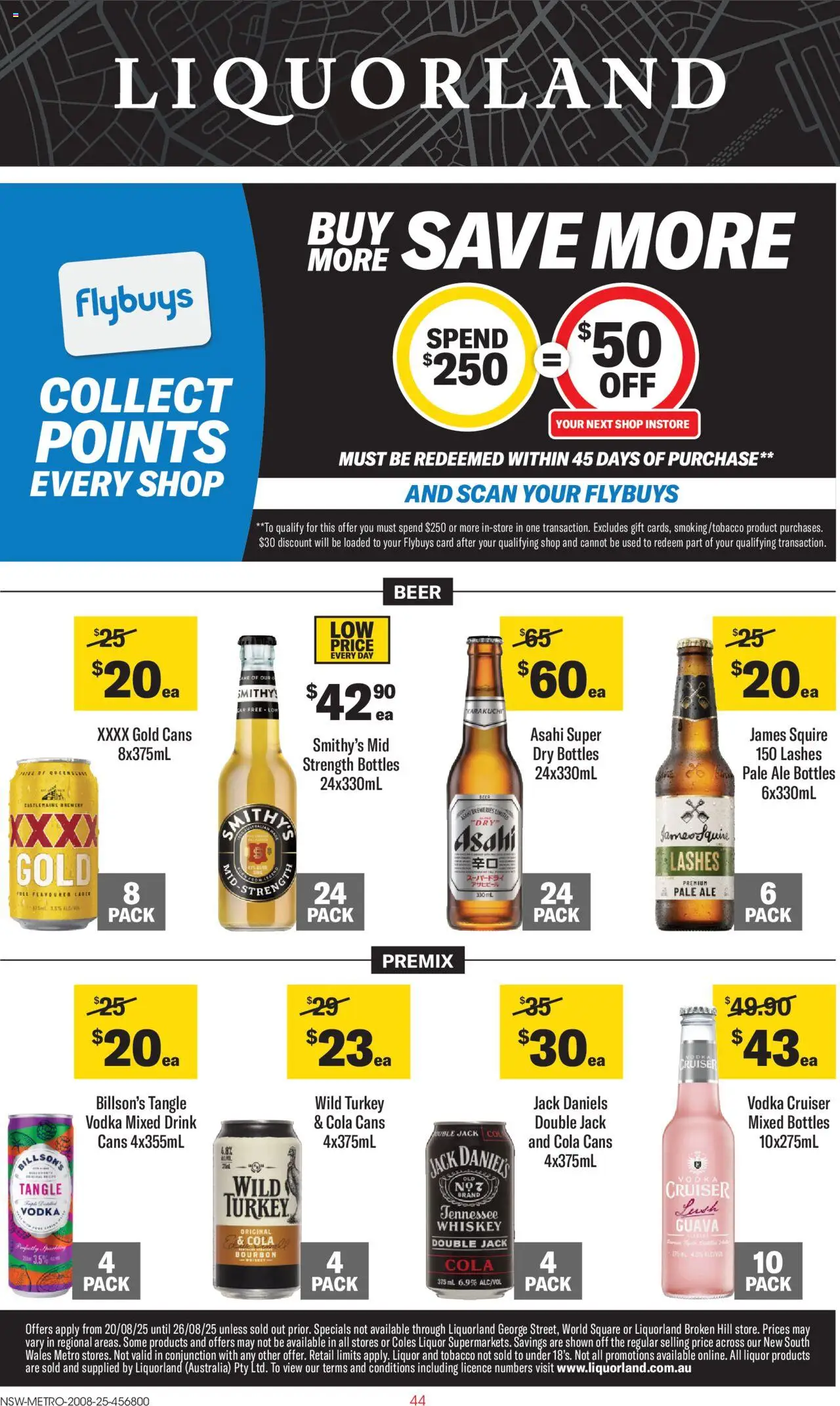 Liquorland catalogue - valid from 20.08.2025 | Page: 1 | Products: Beer, Bourbon, Vodka, Whiskey