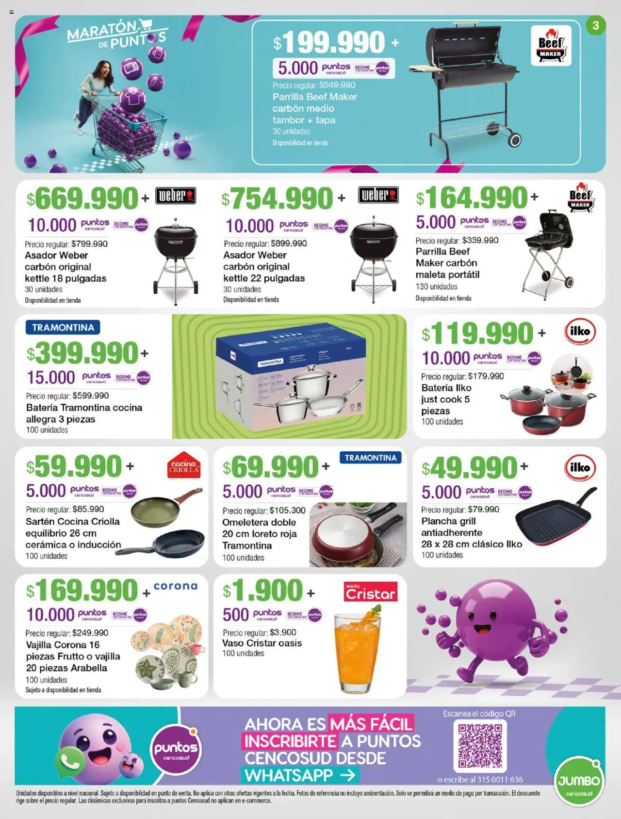 Jumbo revista - valida desde el 13.08.2025 | Página: 3 | Productos: Maleta, Plancha, Parrilla, Cerámica