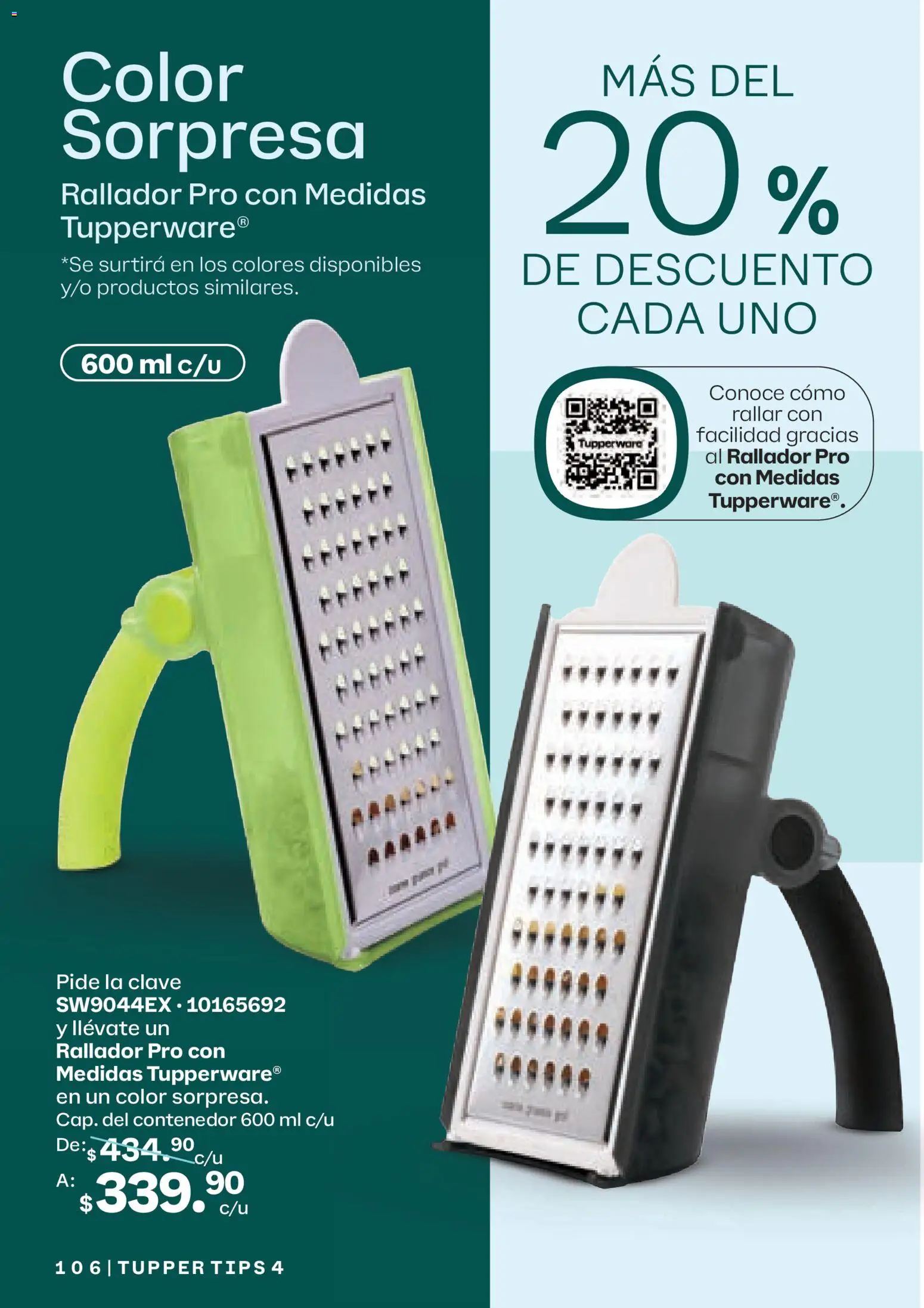 Nuevas ofertas de Tupperware válidas en toda la República Mexicana desde el 23.03.2026. ¡Encuentra las mejores ofertas en Tupperware catálogo! | Página: 106 | Productos: Tupper, Contenedor