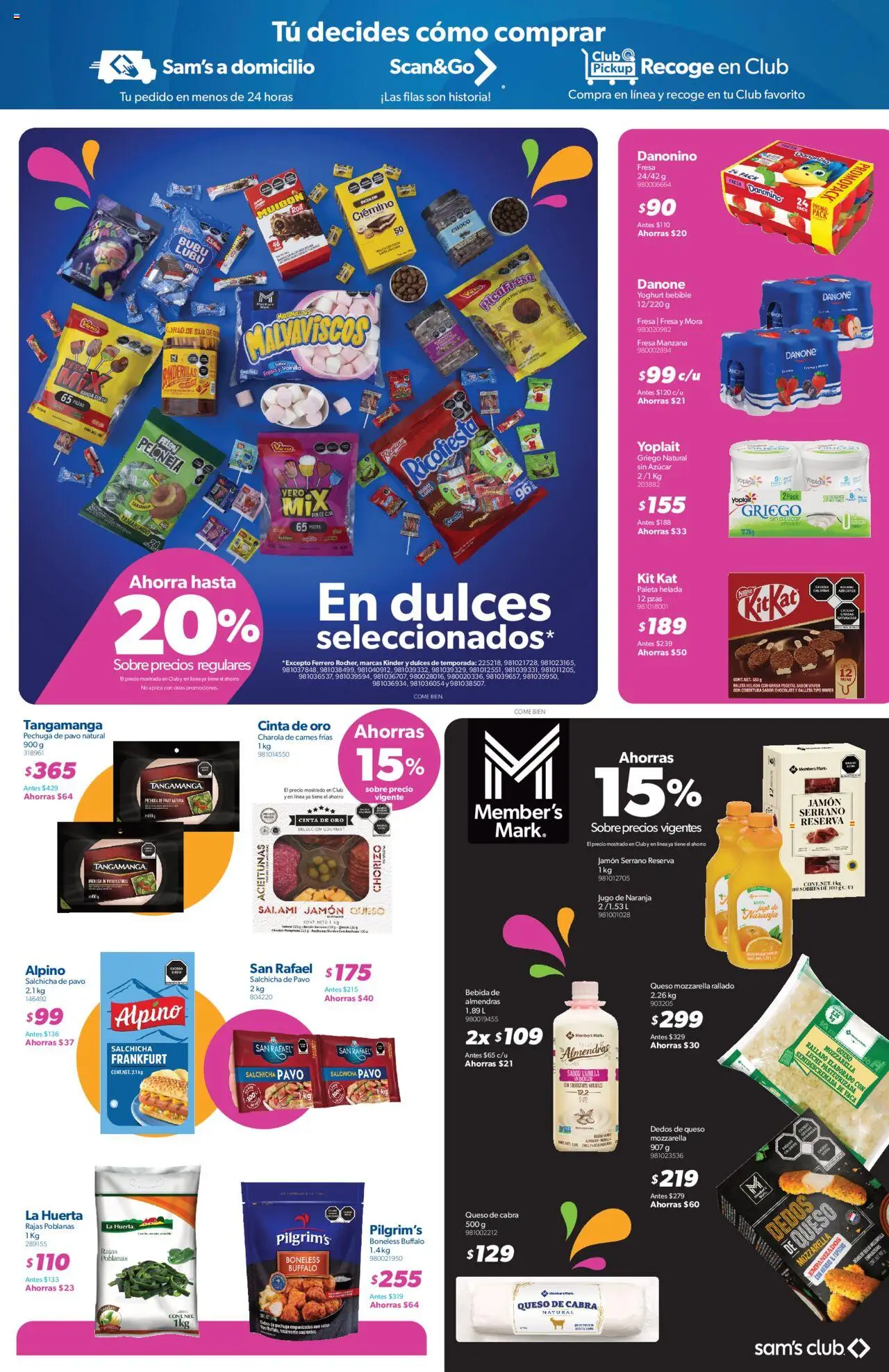 Nuevas ofertas de Sam's Club válidas en toda la República Mexicana desde el 09.09.2025. ¡Encuentra las mejores ofertas en Sam's Club - Catálogo Socio Fest Frontera! | Página: 11 | Productos: Fresa, Aceitunas, Salami, Sobre