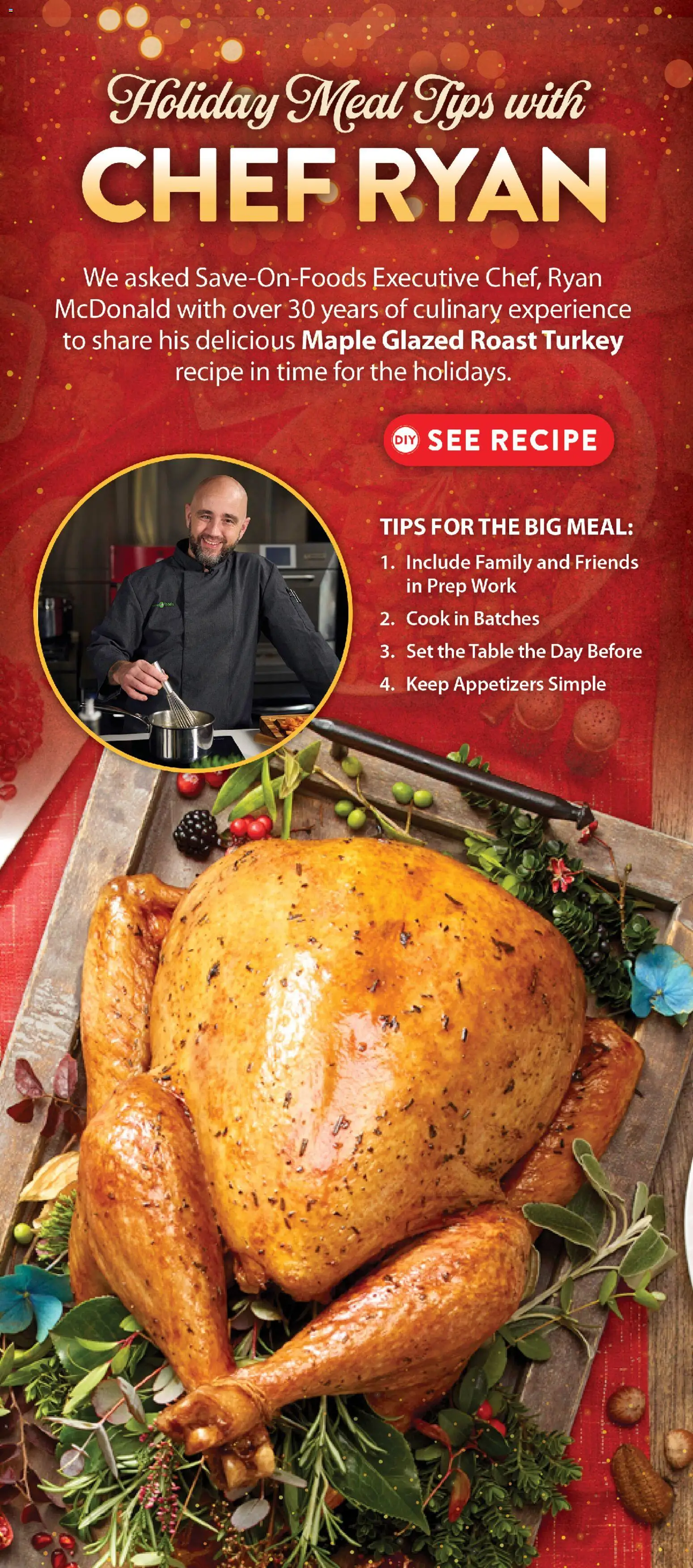 Save on foods flyer valid from 04.12.2025 | Page: 18 | Products: Turkey, Table