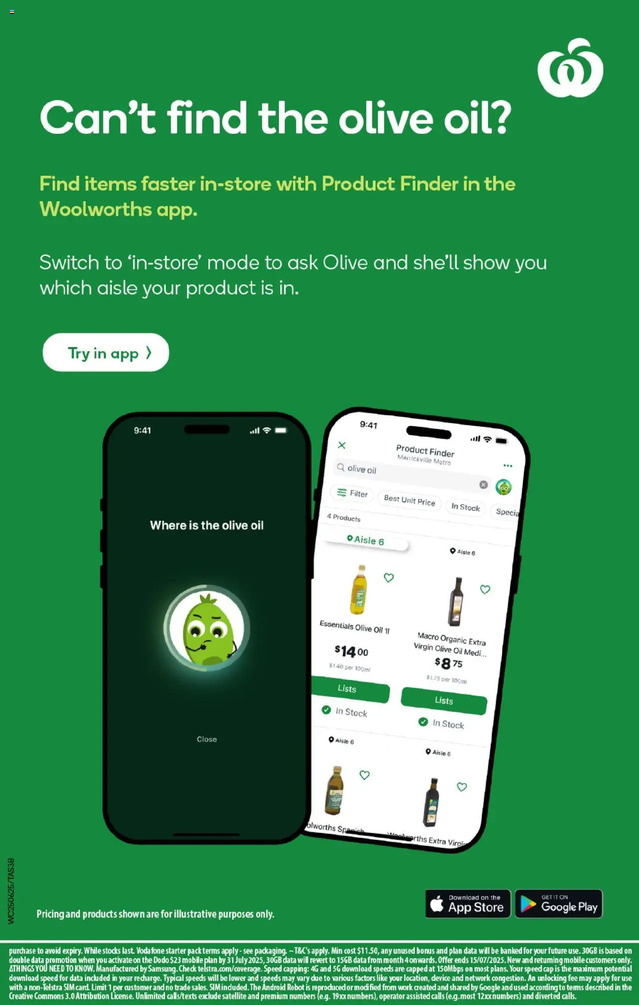Woolworths catalogue - valid from 02.07.2025 | Page: 40 | Products: Oil, Olive oil, Cap, Satellite
