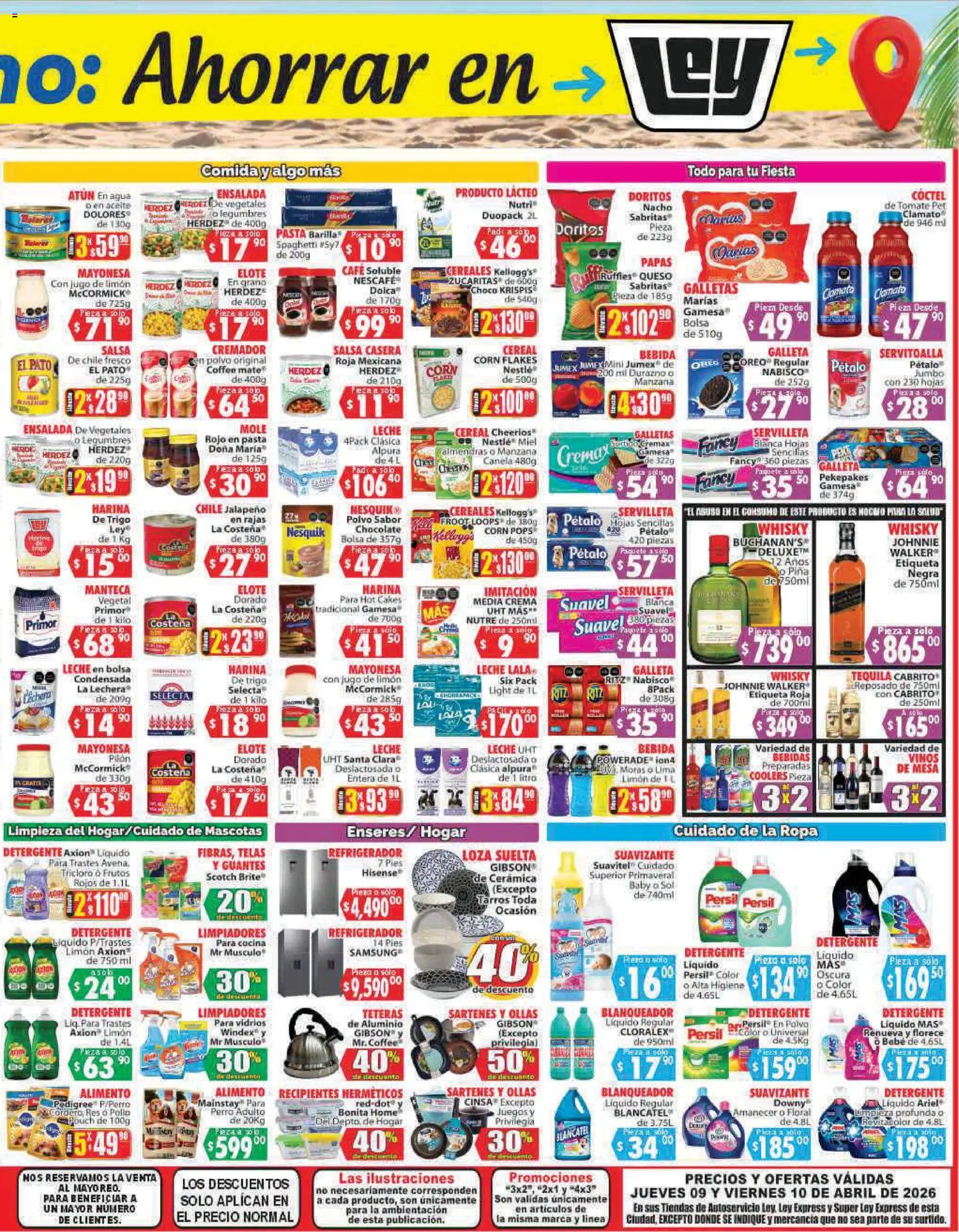 Nuevas ofertas de Casa Ley válidas en toda la República Mexicana desde el 09.04.2026. ¡Encuentra las mejores ofertas en Casa Ley folleto Autoservicio La Paz, BCS! | Página: 4 | Productos: Durazno, Guantes, Manzana, Cocina