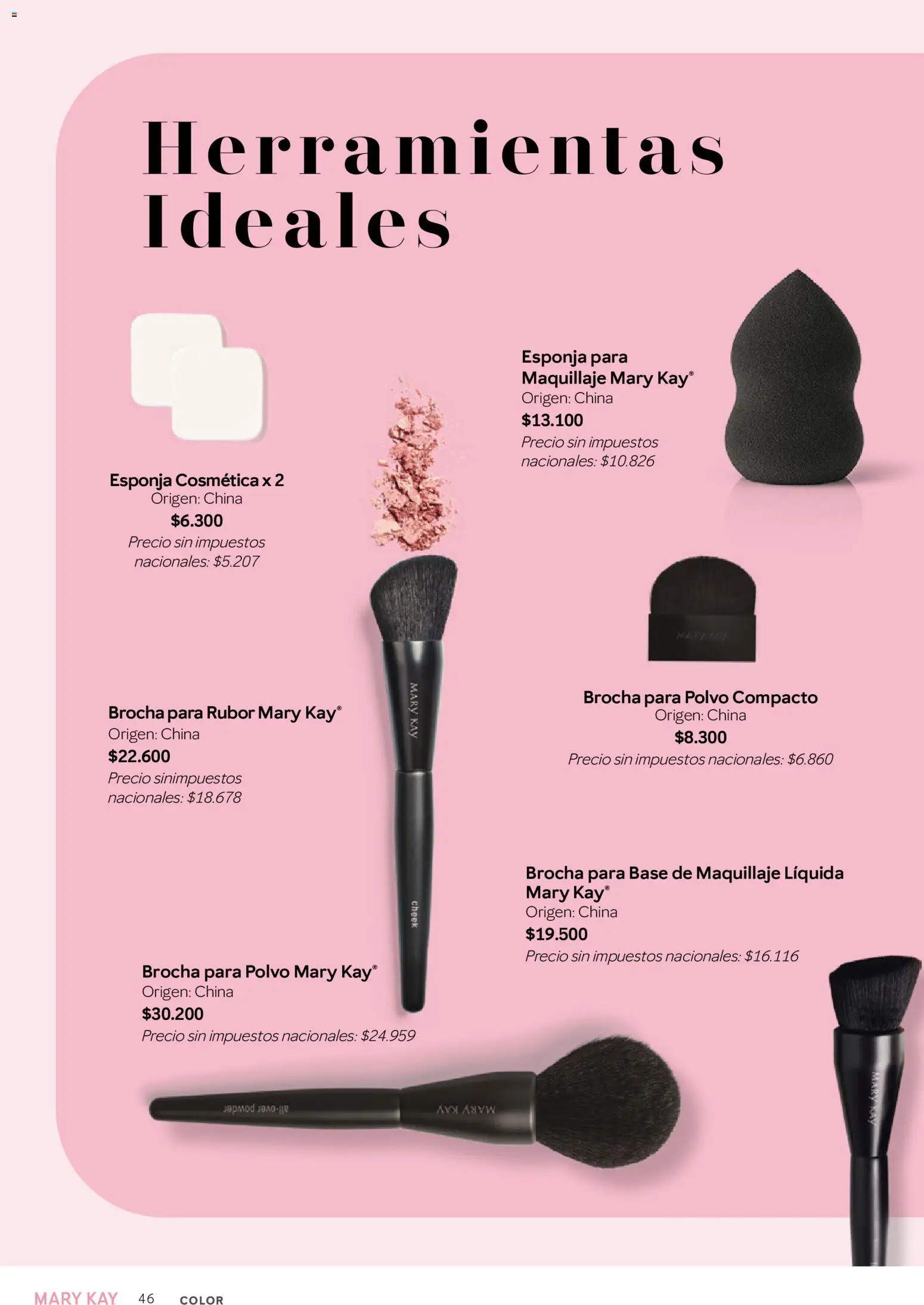 Mary Kay catálogo │ válido desde el 01.02.2026 | Página: 46 | Productos: Maquillaje, Rubor, Brocha para base, Polvo compacto