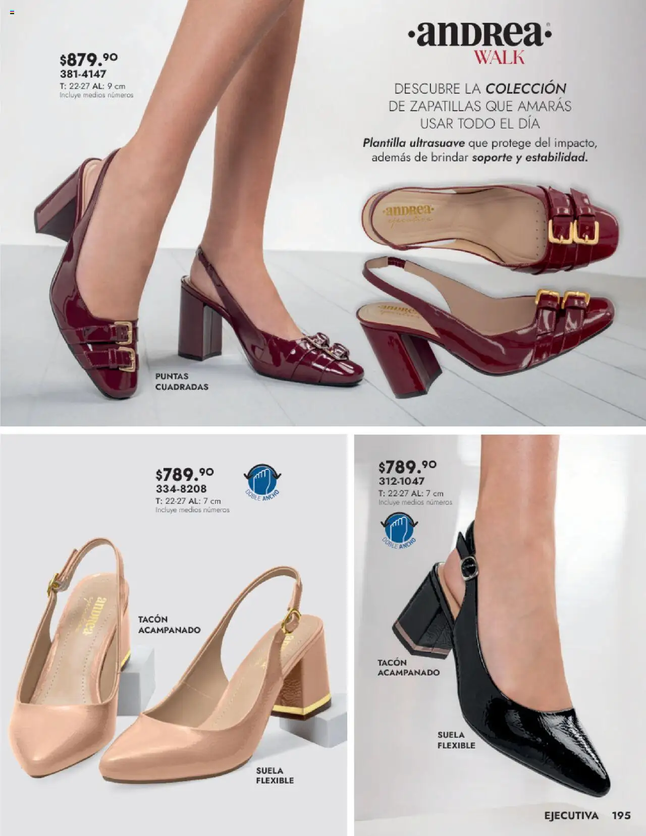 Nuevas ofertas de Andrea válidas en toda la República Mexicana desde el 24.08.2025. ¡Encuentra las mejores ofertas en Andrea - Catálogo Calzado Dama! | Página: 195 | Productos: Flexible, Zapatillas