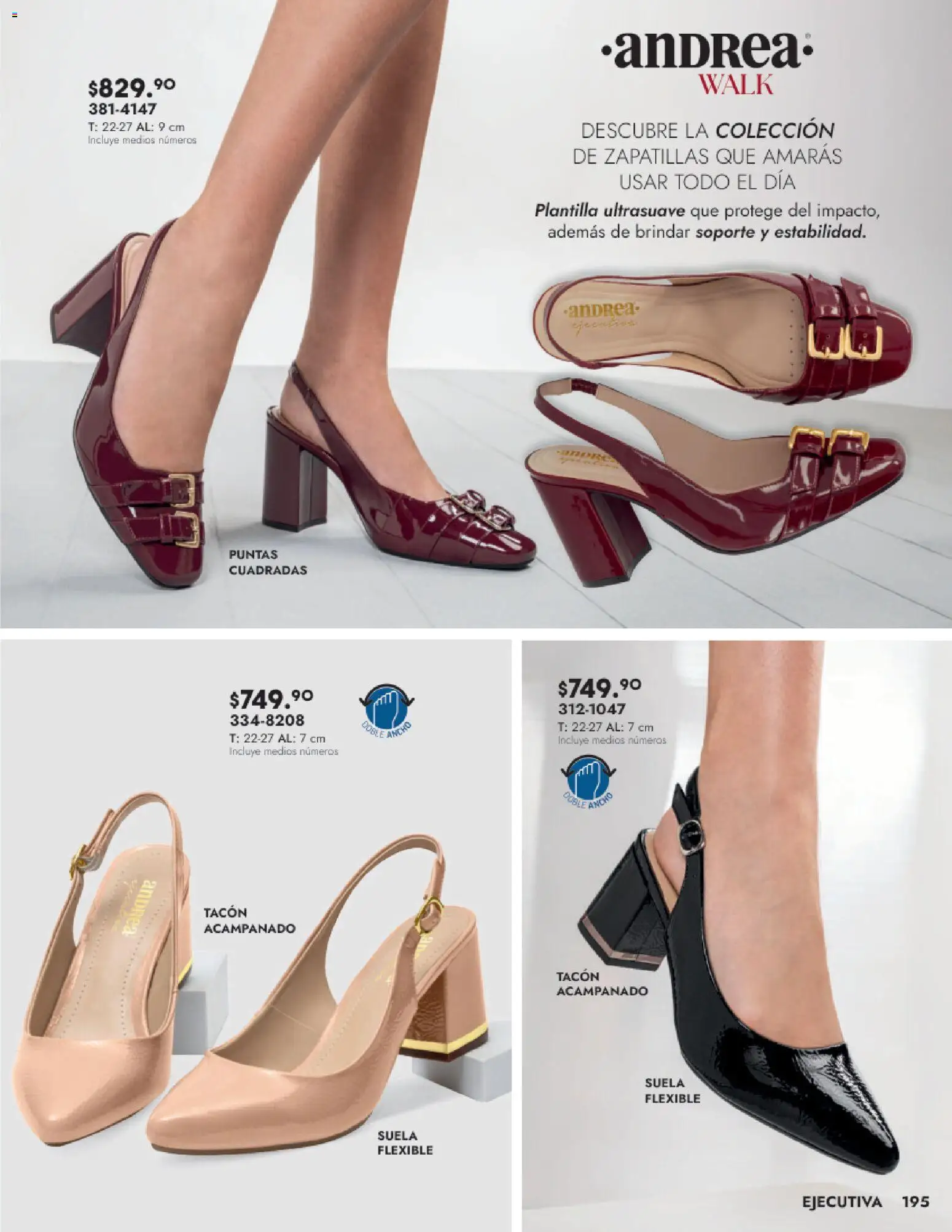 Nuevas ofertas de Andrea válidas en toda la República Mexicana desde el 24.08.2025. ¡Encuentra las mejores ofertas en Andrea - Catálogo Calzado Dama! | Página: 195 | Productos: Flexible, Zapatillas