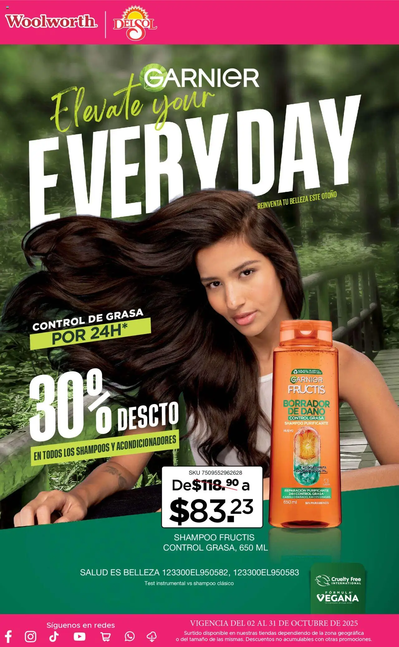 Nuevas ofertas de Del Sol y Woolworth válidas en toda la República Mexicana desde el 02.10.2025. ¡Encuentra las mejores ofertas en Del Sol y Woolworth - Catálogo La Fiesta de la Belleza! | Página: 3