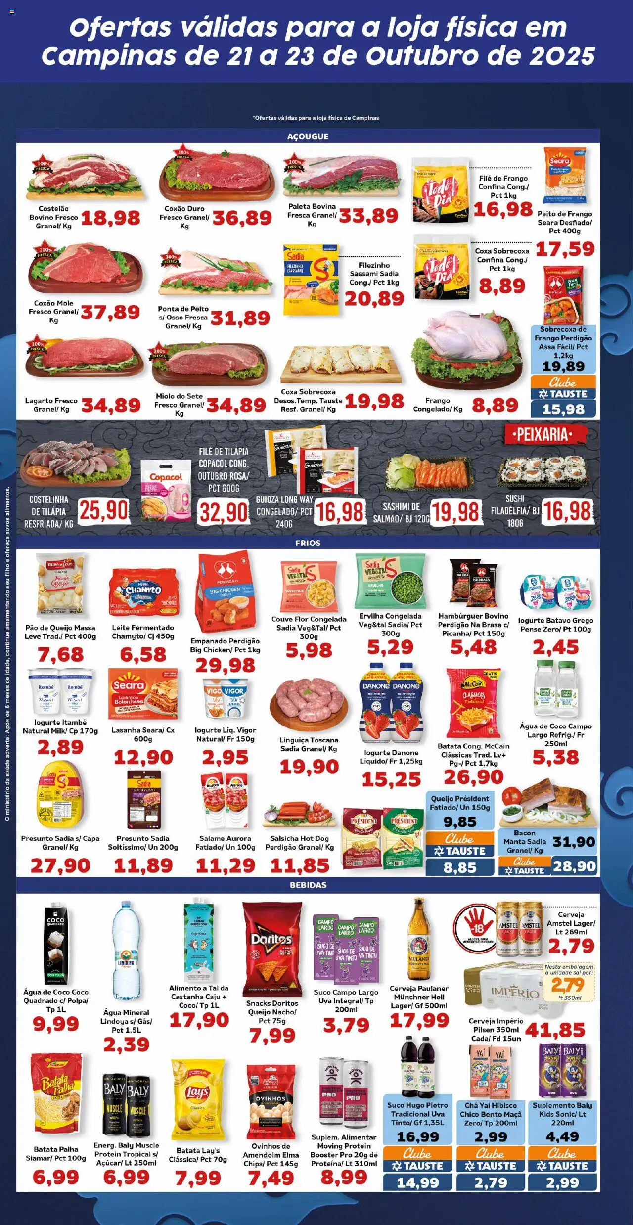 Tauste Folheto - válido de 21.10.2025 | Página: 4 | Produtos: Filé de frango, Pão, Leite fermentado, Peito de frango