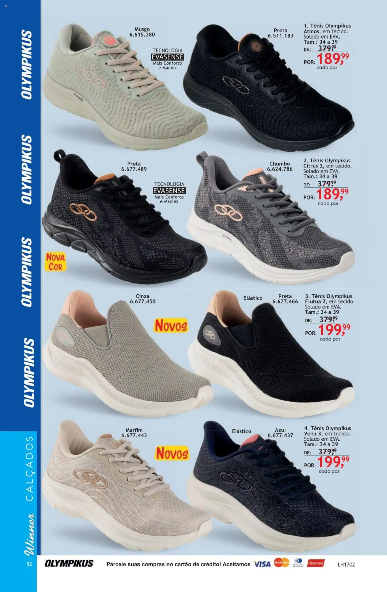 Quatro Estações Folheto - válido de 01.04.2026 | Página: 52 | Produtos: Tecido, Tênis