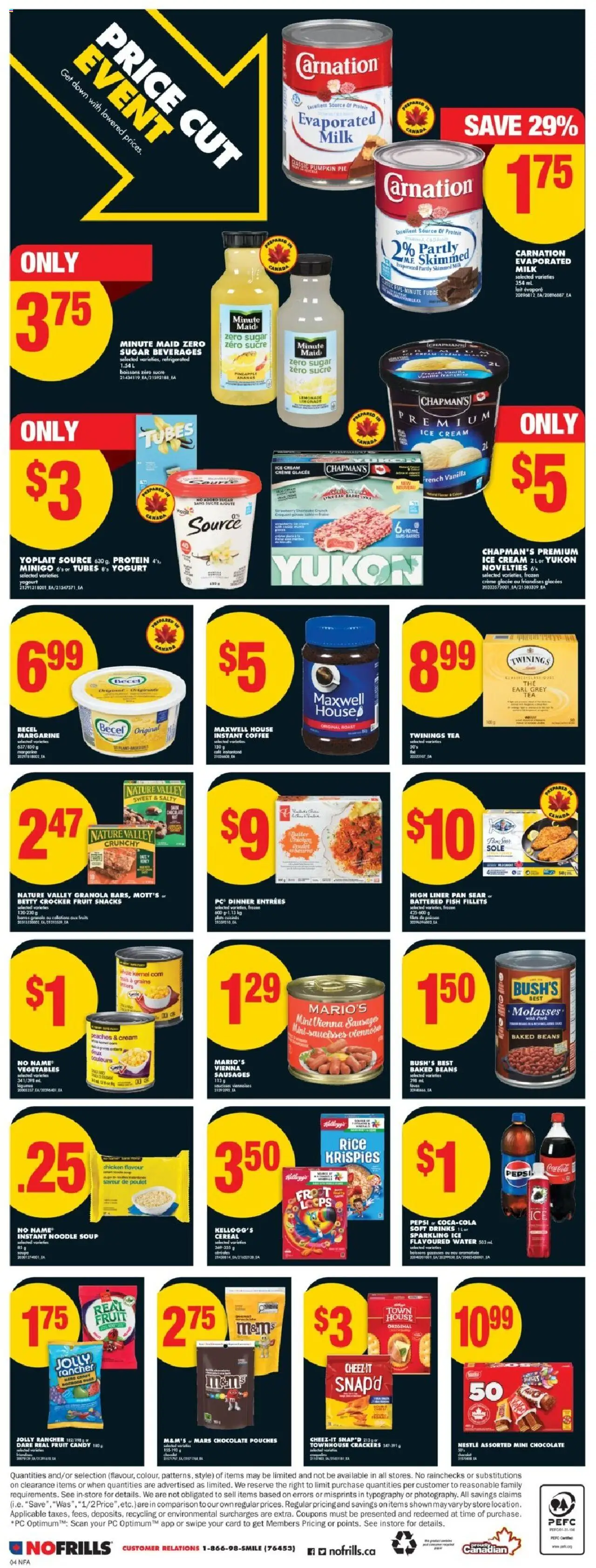 No Frills flyer valid from 21.08.2025 | Page: 5 | Products: Ice cream, Yogurt, Coffee, Pumpkin