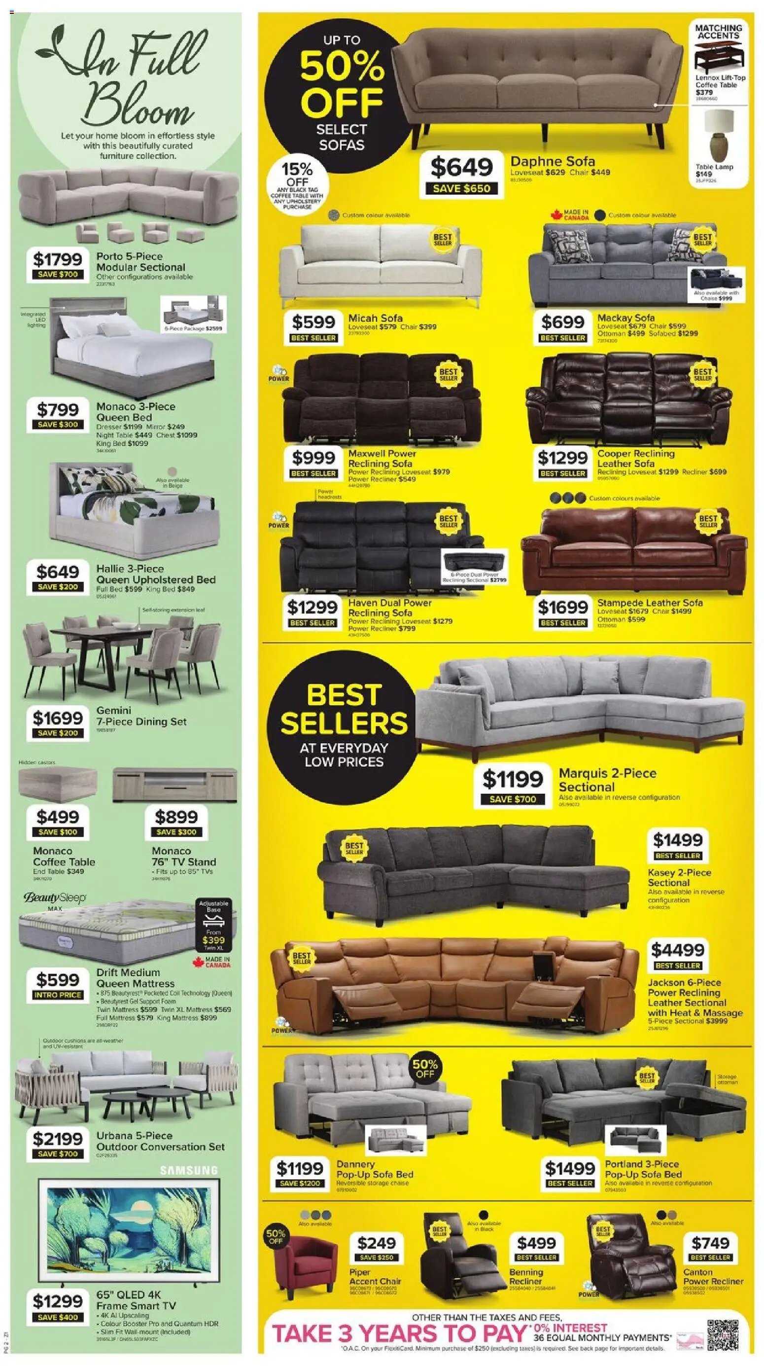 Leon's flyer valid from 09.04.2026 | Page: 2 | Products: Tv, Chair, Lamp, Coffee