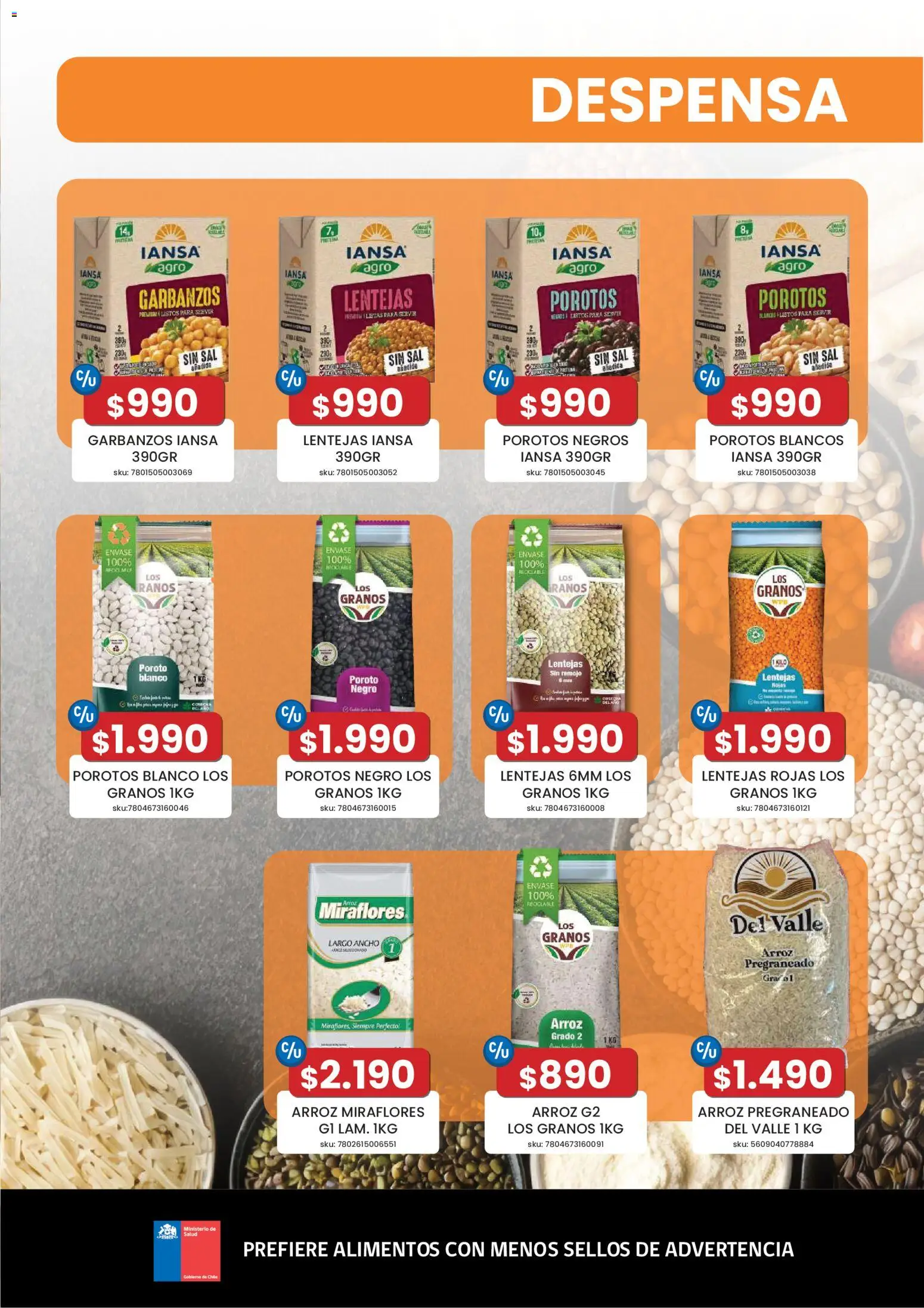 Letak Cugat │ válido desde el 09.02.2026 | Página: 3 | Productos: Garbanzos, Porotos, Arroz, Lentejas