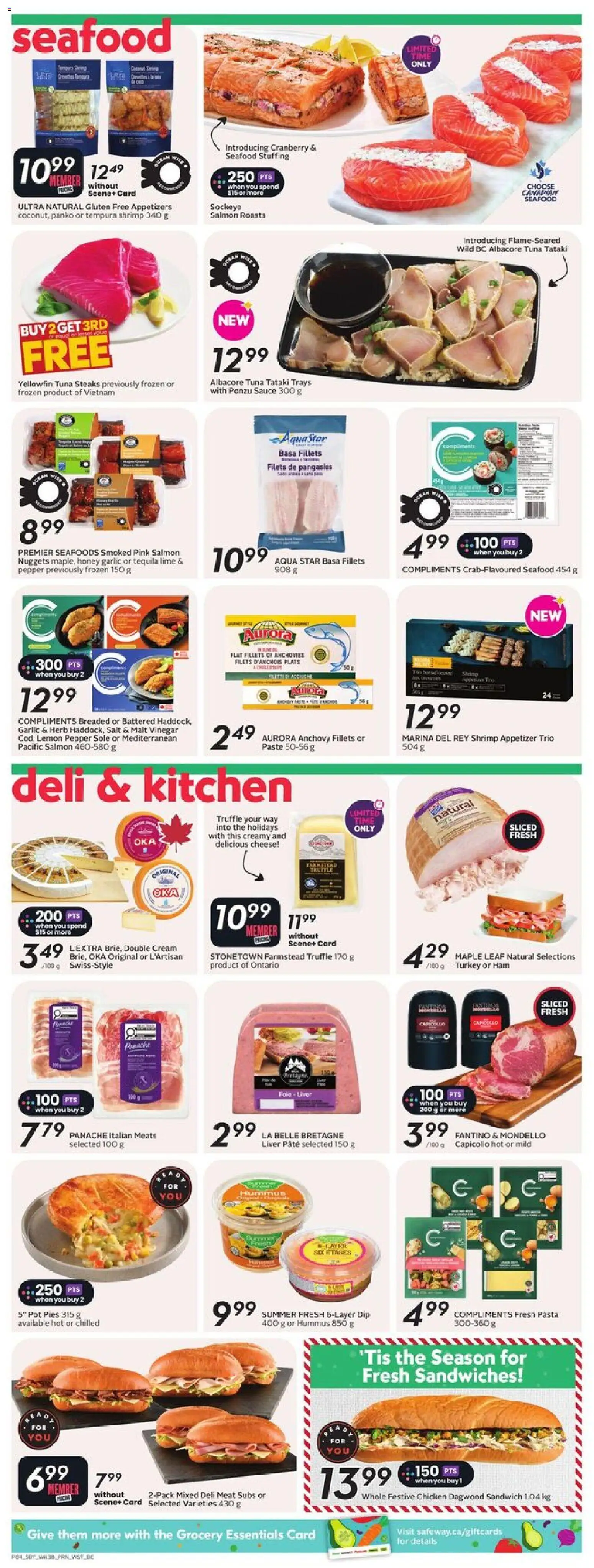Safeway flyer valid from 20.11.2025 | Page: 7 | Products: Pasta, Cream, Turkey, Ham