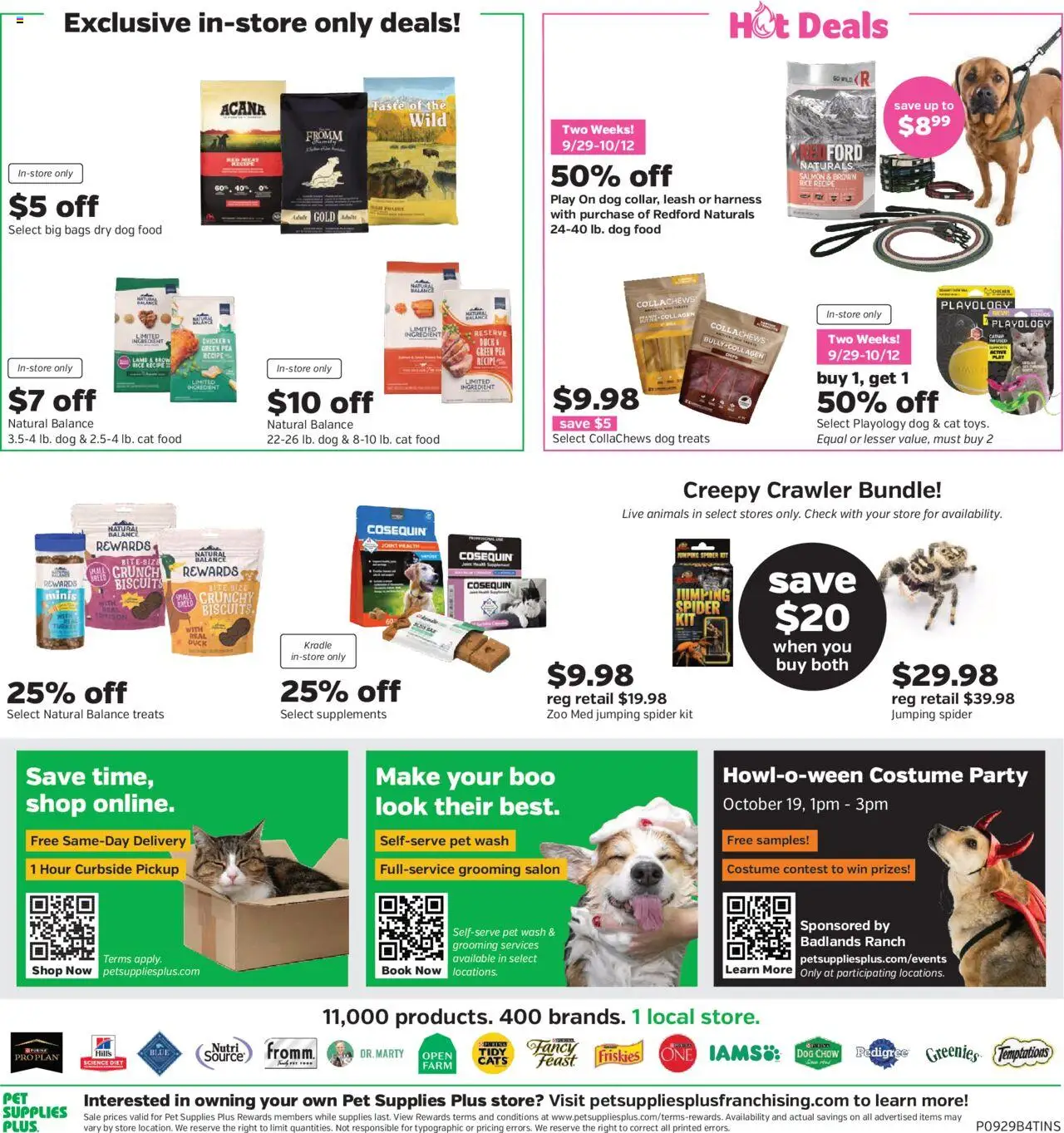 Pet Supplies Plus Weekly Ad - valid from 29.09.2025 | Page: 4 | Products: Dog Treats, Dog Food, Rice, Pea