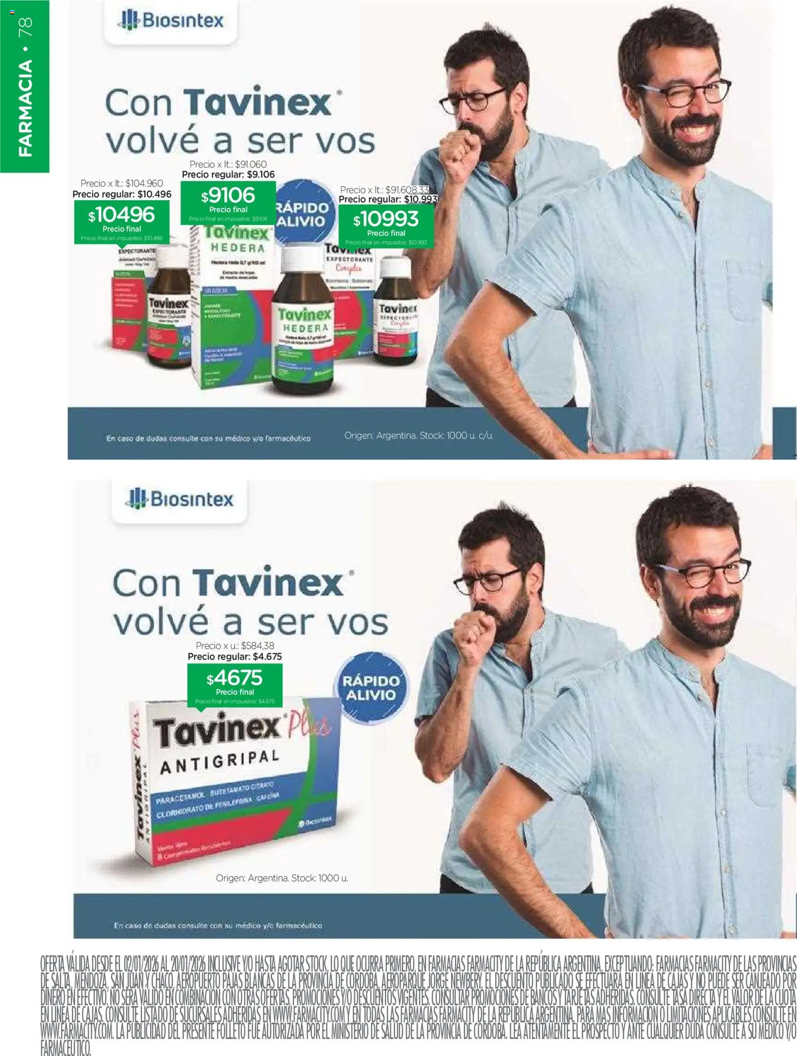 Farmacity catálogo │ válido desde el 02.01.2026 | Página: 78 | Productos: Caso, Antigripal