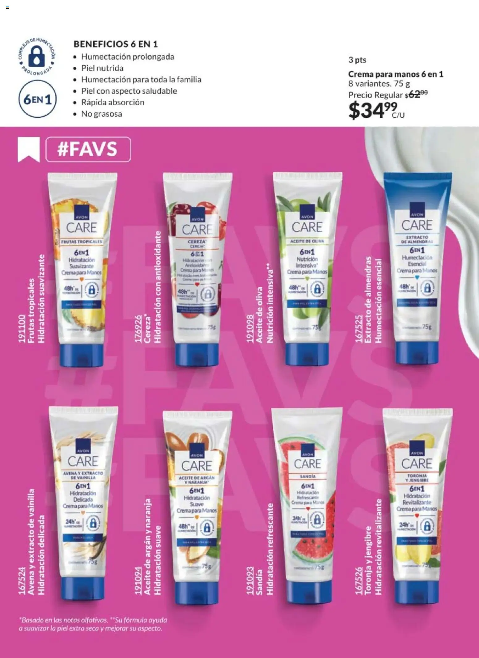 Nuevas ofertas de AVON válidas en toda la República Mexicana desde el 07.11.2025. ¡Encuentra las mejores ofertas en AVON campaña 17 2025! | Página: 201 | Productos: Almendras, Aceite de oliva, Toronja, Aceite