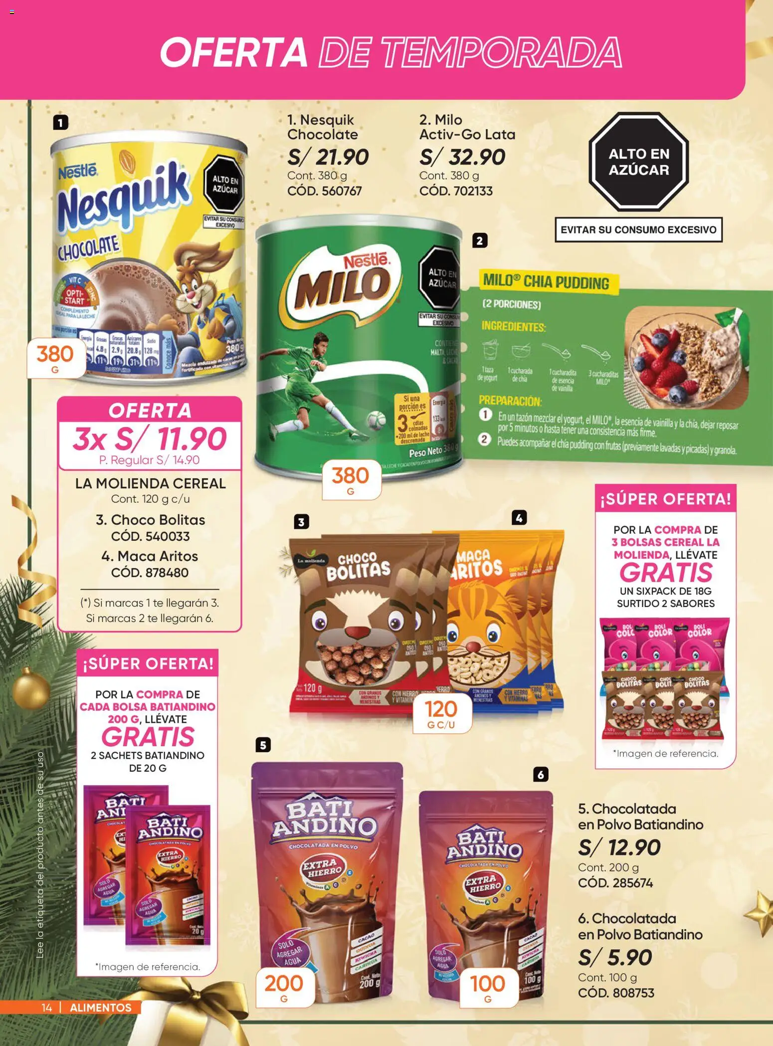 Catálogo Azzorti válido desde 03.11.2025 | Página: 14 | Productos: Leche, Té, Bolsa, Peso