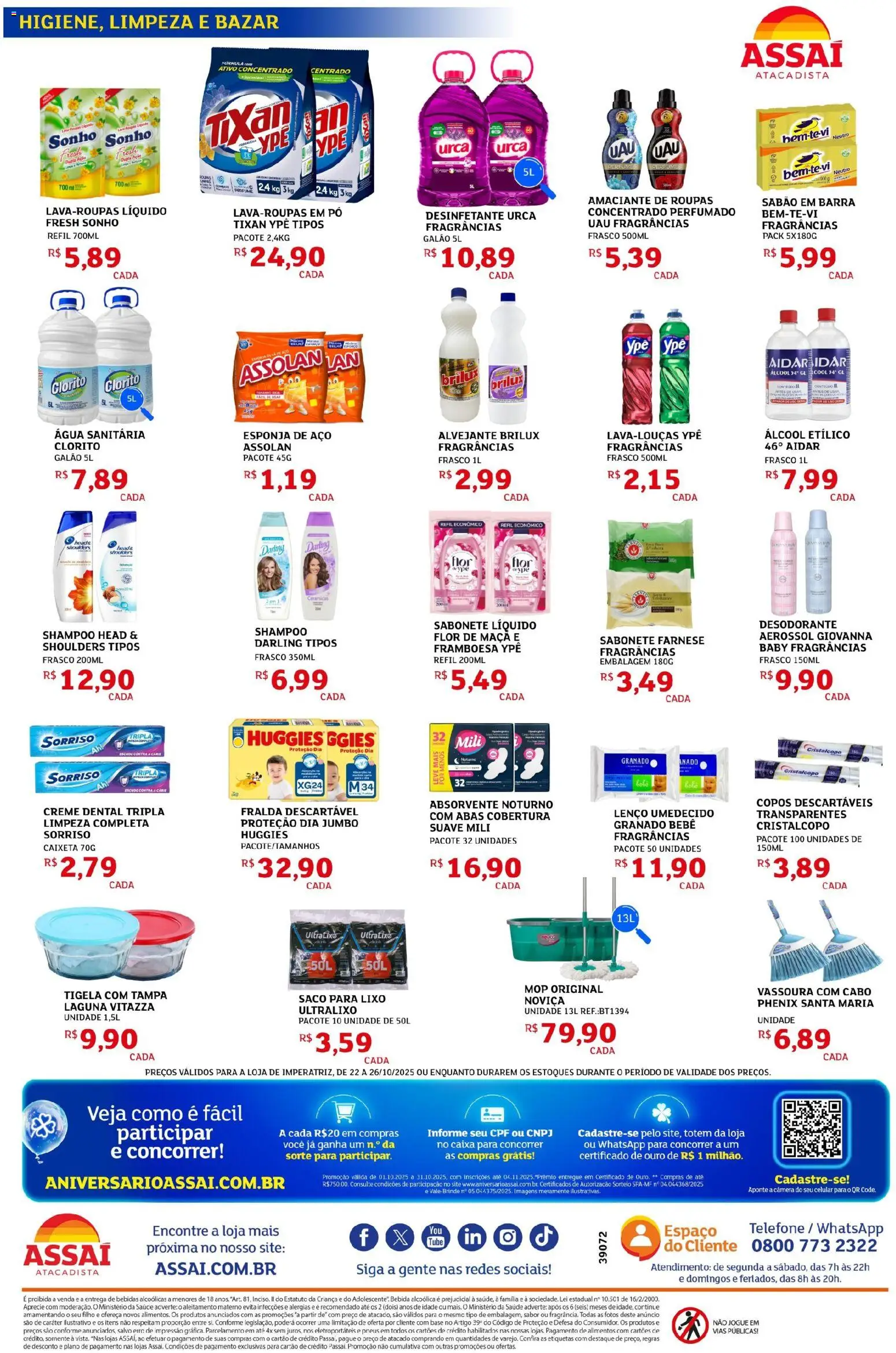 Assaí Atacadista Folheto - válido de 22.10.2025 | Página: 4 | Produtos: Mop, Desodorante, Caixa, Vassoura