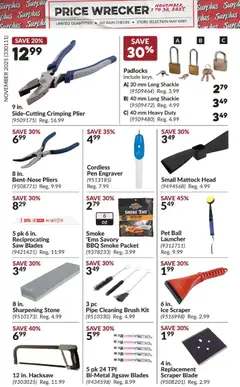 Preview of Princess Auto - Price Wrecker from shop Princess Auto valid from 01.11.2025 | Page: 16 | Products: PC, Brush