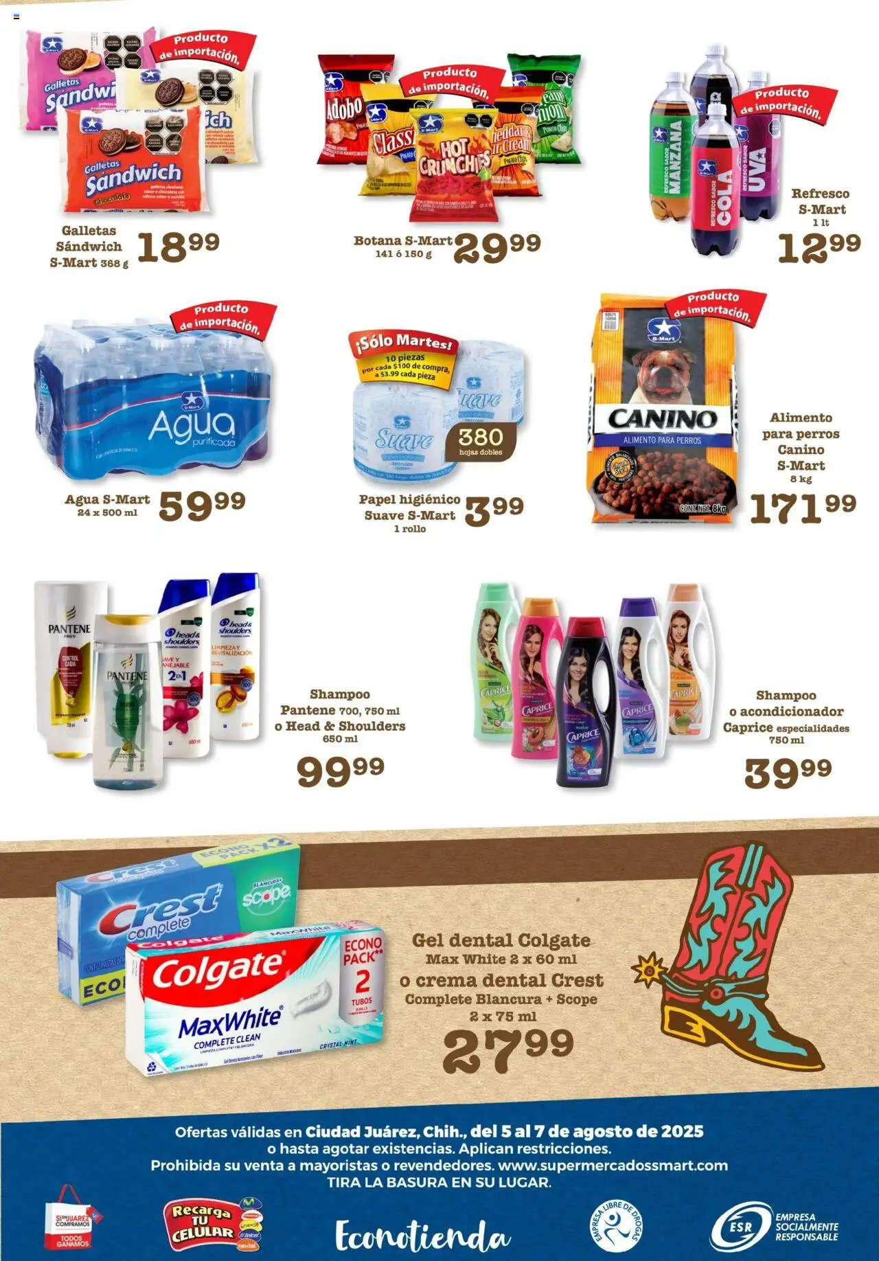 Nuevas ofertas de S-Mart válidas en toda la República Mexicana desde el 05.08.2025. ¡Encuentra las mejores ofertas en S-Mart - Folleto - Juarez! | Página: 6