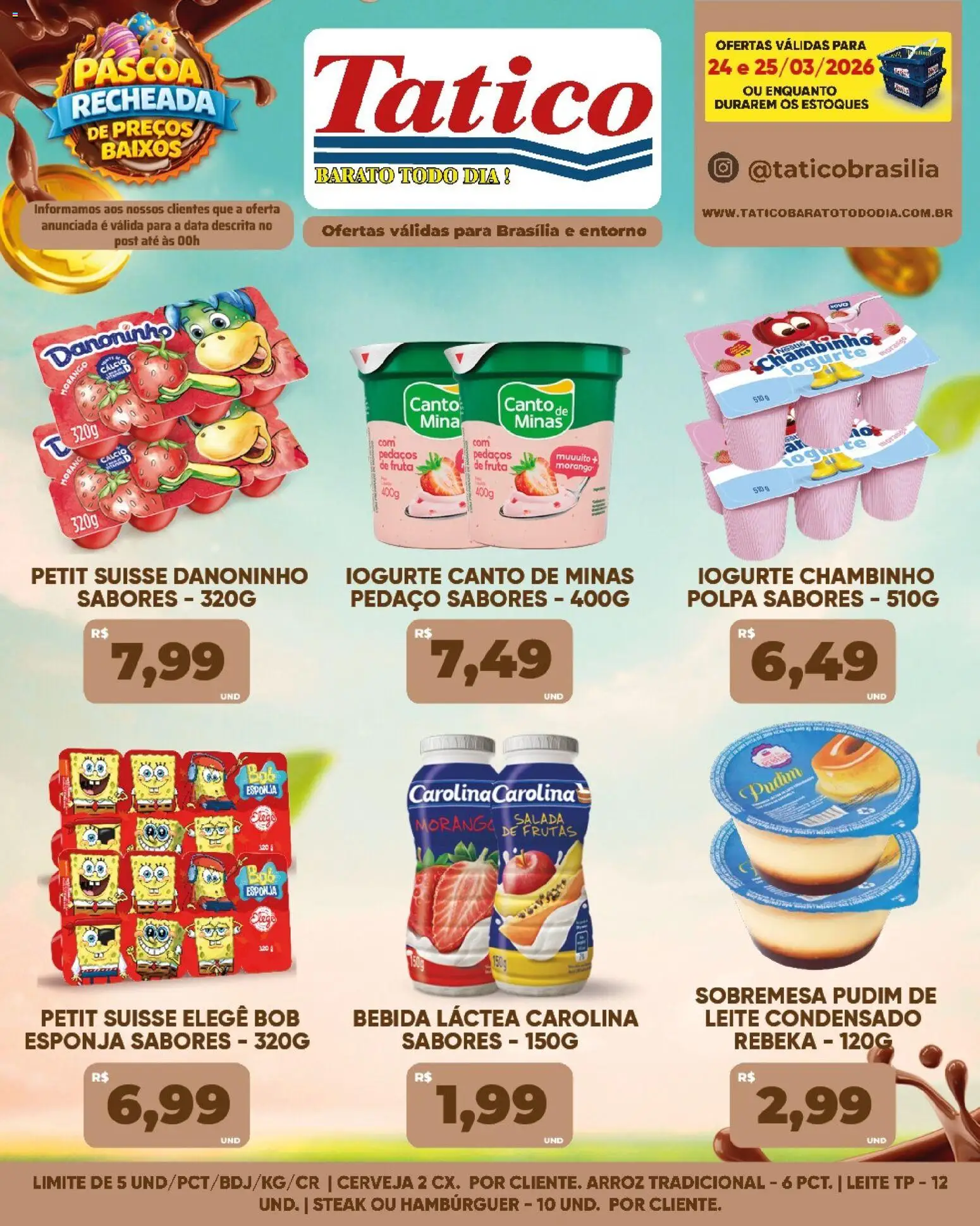 Tatico Folheto - válido de 24.03.2026 | Página: 8 | Produtos: Iogurte, Cerveja, Salada, Bebida