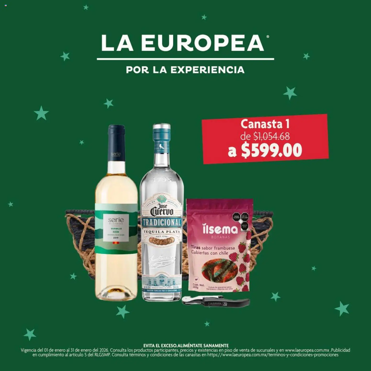 Nuevas ofertas de La Europea válidas en toda la República Mexicana desde el 01.01.2026. ¡Encuentra las mejores ofertas en La Europea catálogo Guía de regalos! | Página: 2 | Productos: Tequila, Canasta