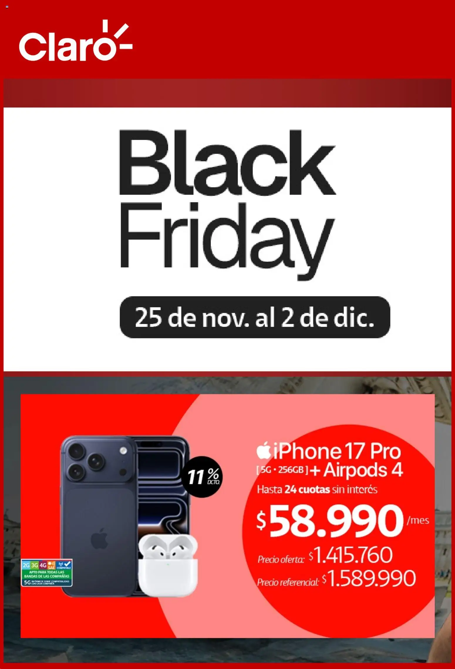 Black Friday Claro │ válido desde el 27.11.2025 | Página: 1
