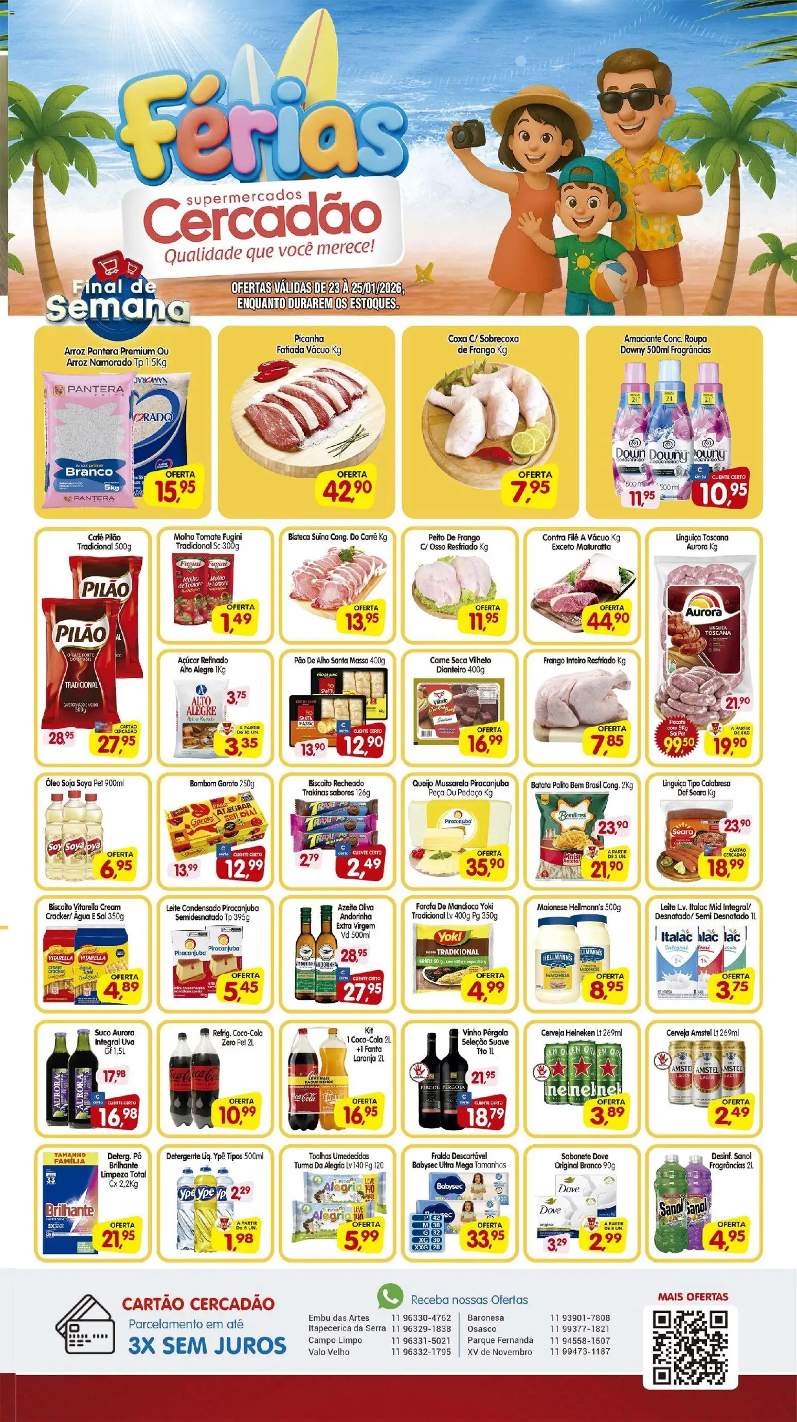 Cercadão Folheto - válido de 23.01.2026 | Página: 1 | Produtos: Fanta, Batata, Dove, Mussarela
