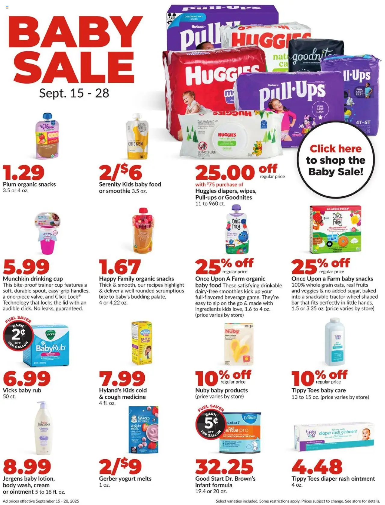 HyVee Weekly Ad - valid from 15.09.2025 | Page: 34 | Products: Zinc, Cream, Baby food, Fruits