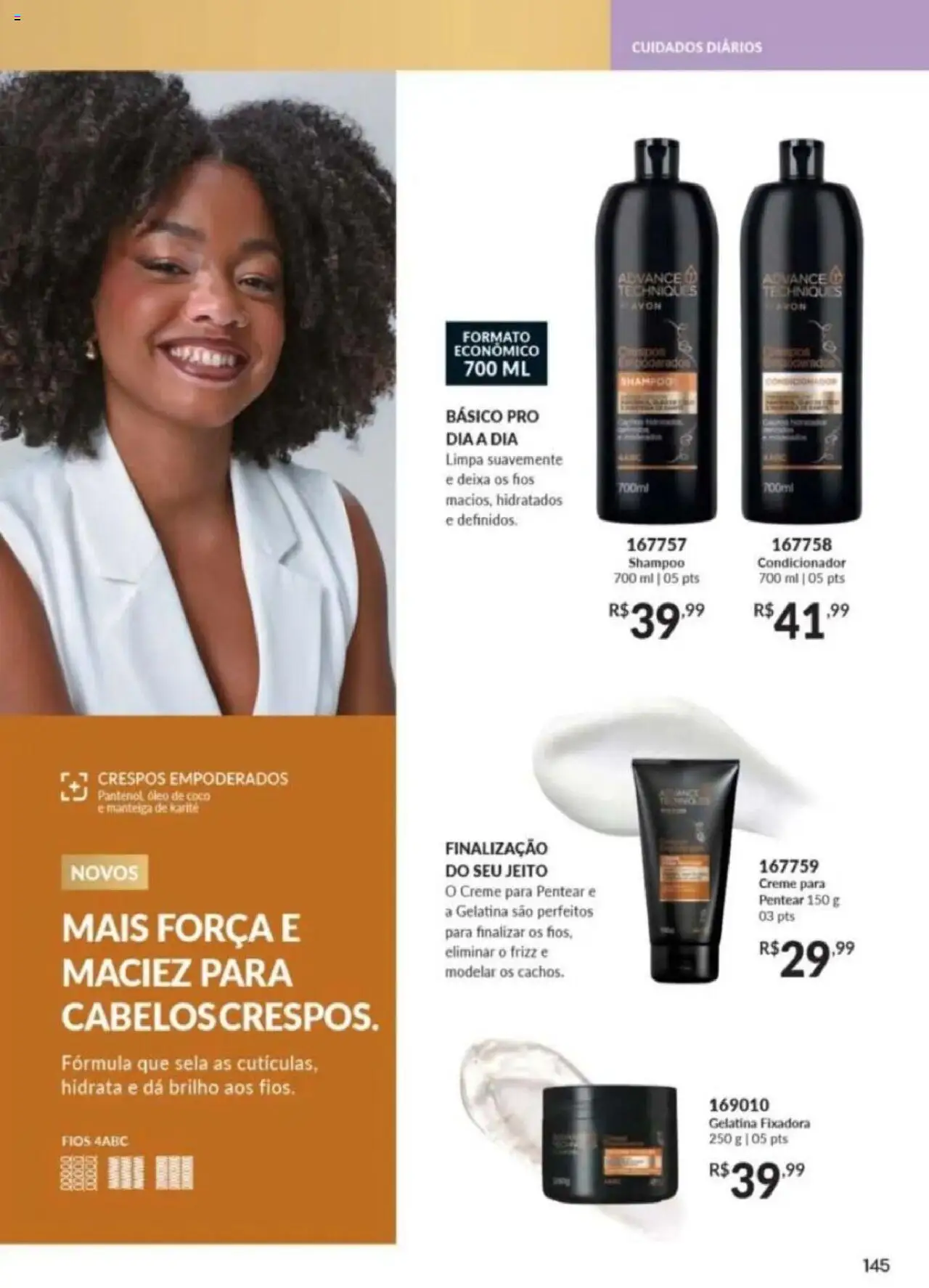 Avon Folheto - válido de 26.09.2025 | Página: 145 | Produtos: Condicionador, Óleo, Creme, Creme para pentear