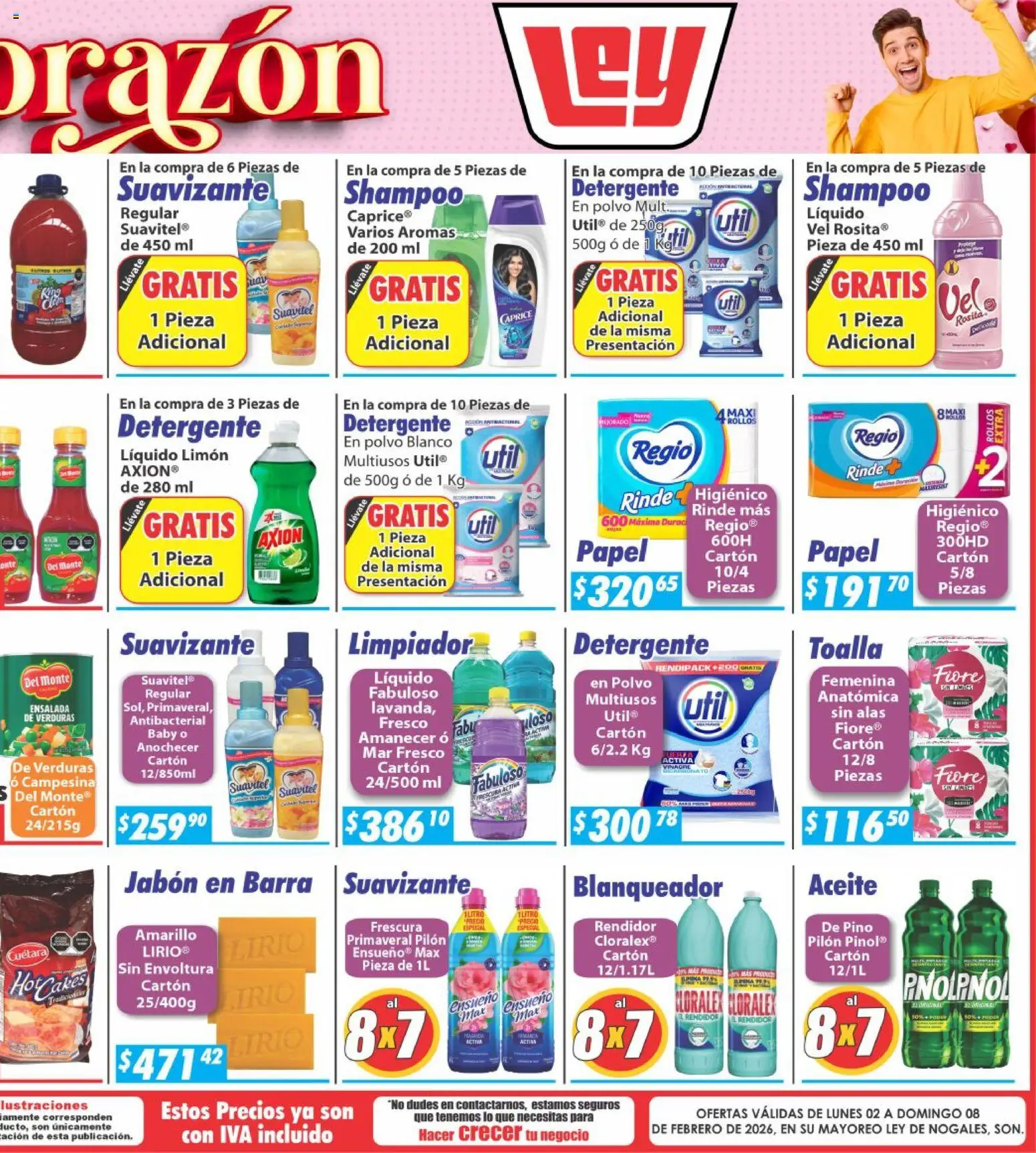 Nuevas ofertas de Casa Ley válidas en toda la República Mexicana desde el 02.02.2026. ¡Encuentra las mejores ofertas en Casa Ley folleto Nogales! | Página: 6 | Productos: Ensalada, Toalla, Polvo, Jabón