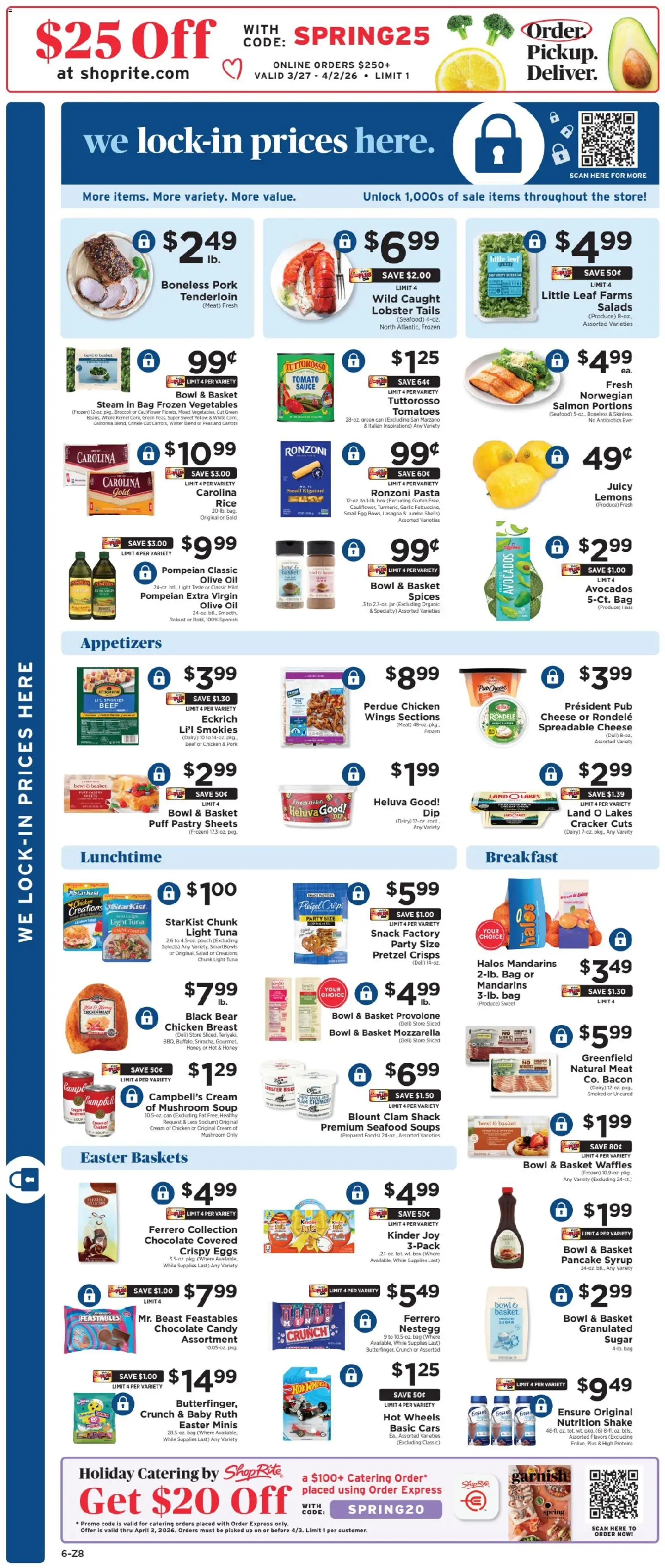 ShopRite Weekly Ad - valid from 27.03.2026 | Page: 9 | Products: Basket, Chocolate, Rice, Puff Pastry