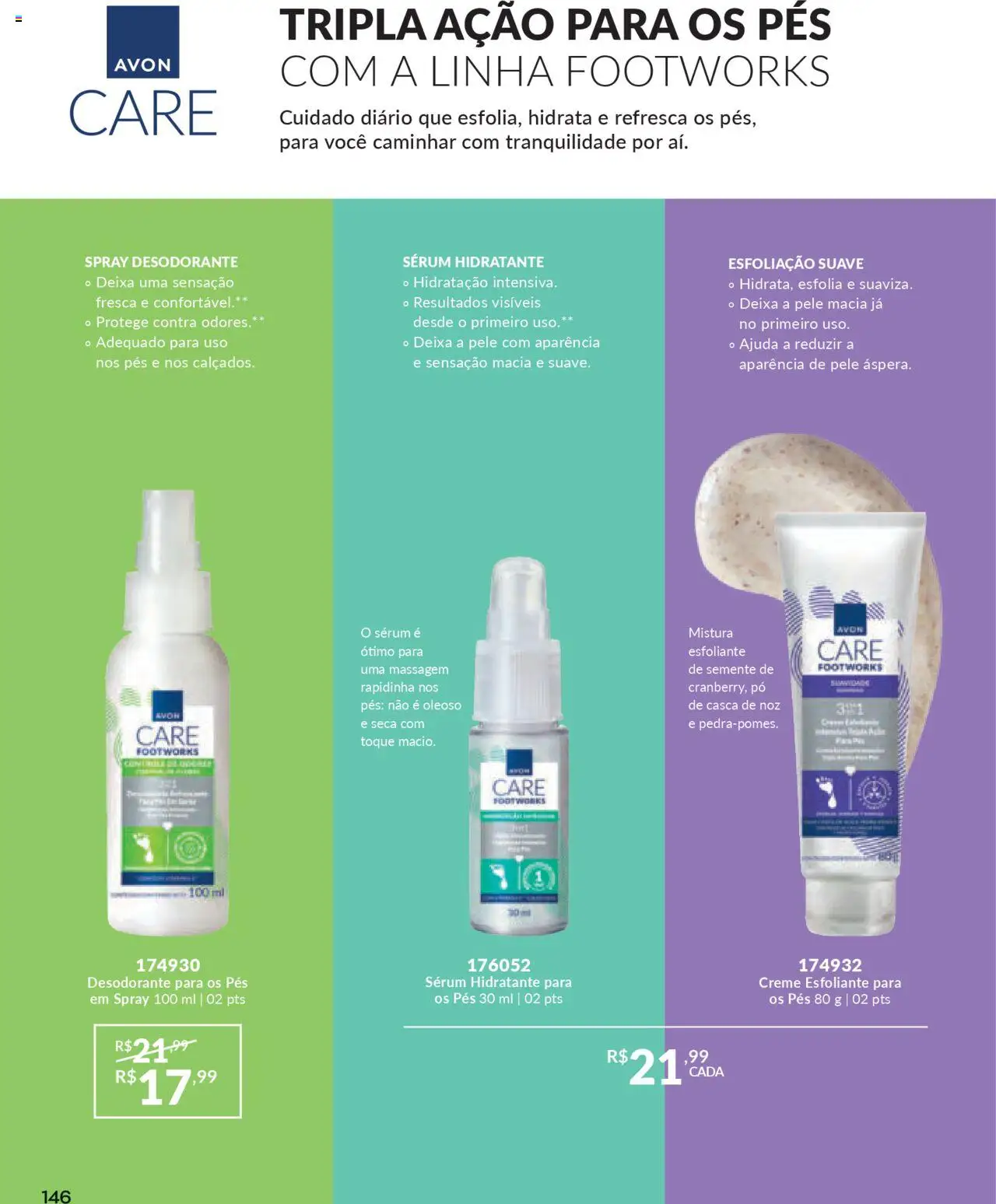 Avon Folheto - válido de 16.06.2025 | Página: 146 | Produtos: Pó, Desodorante, Sérum, Creme